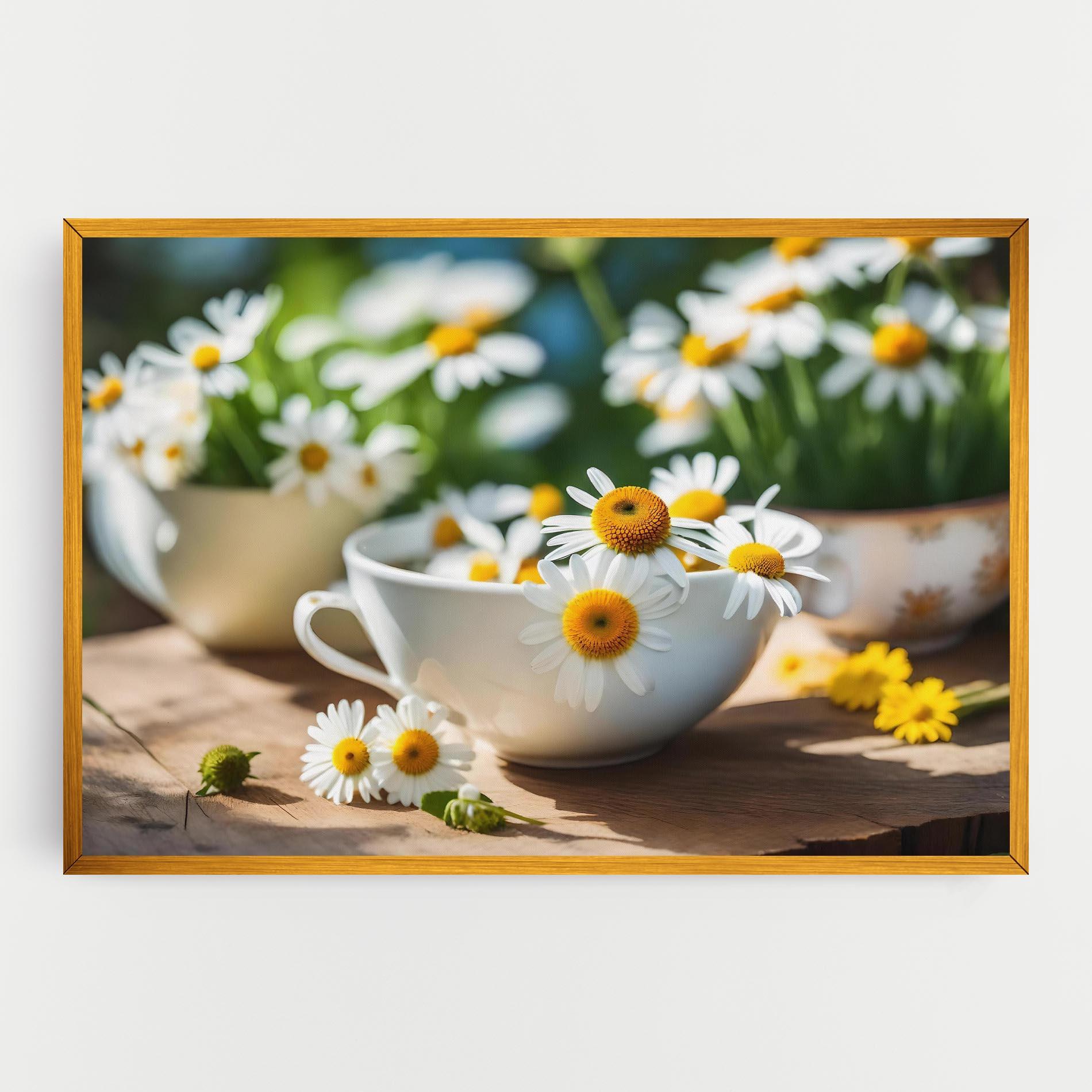 Tablou Canvas Daisies In A Cup mockup 0
