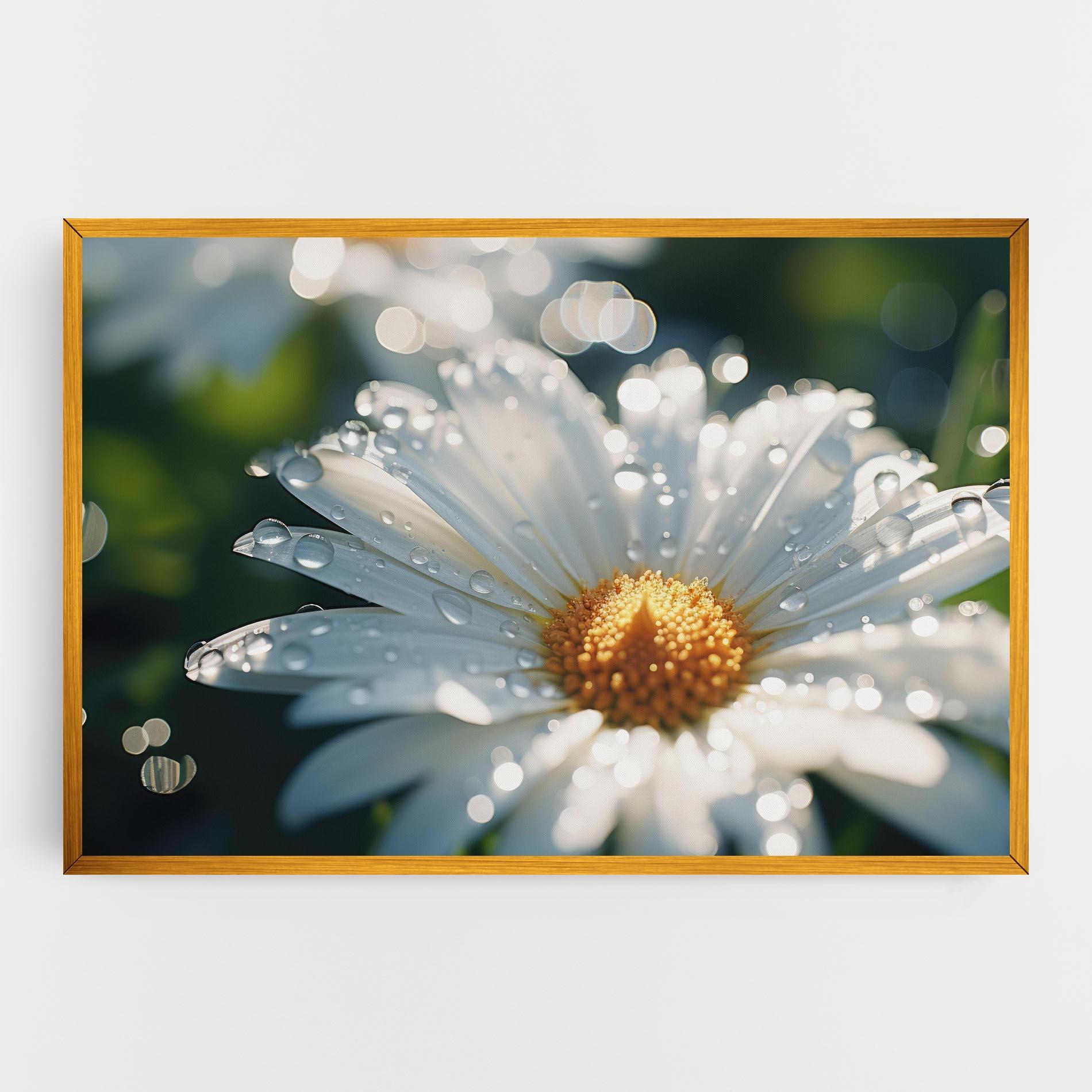 Tablou Canvas Daisy After Rain Close Up mockup 0