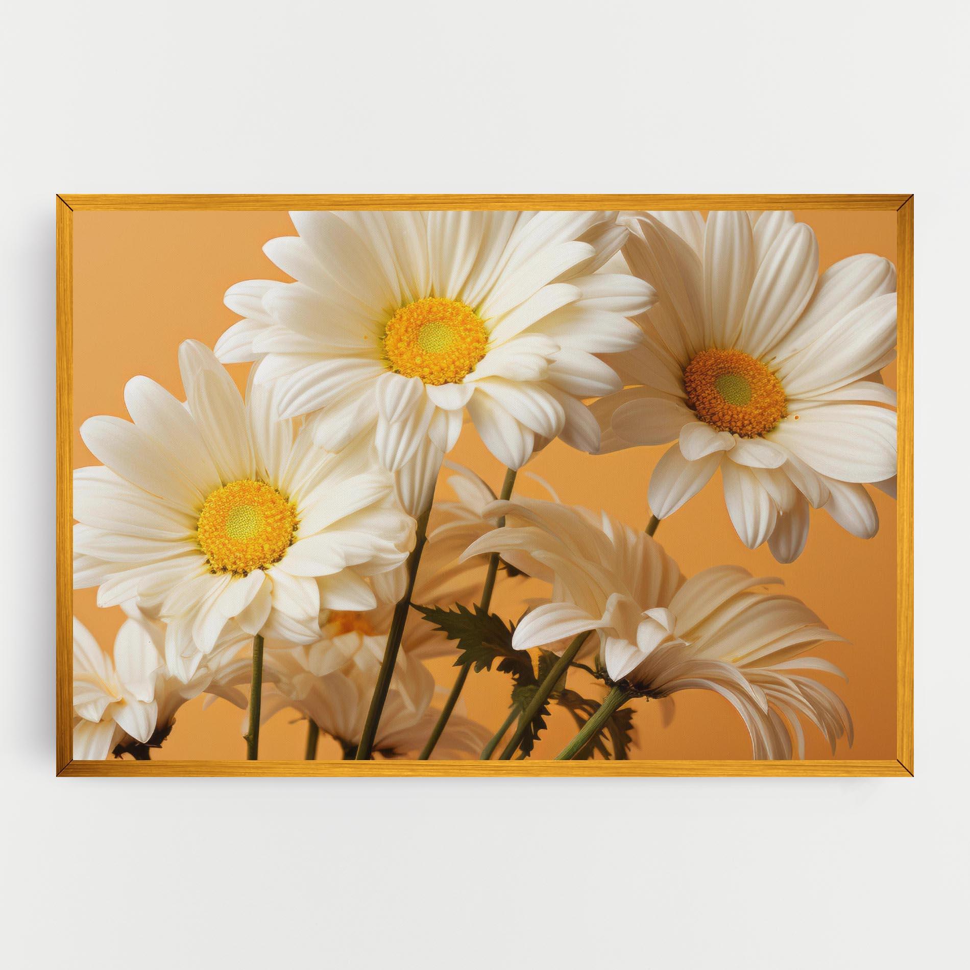 Tablou Canvas Daisy On Orange mockup 0