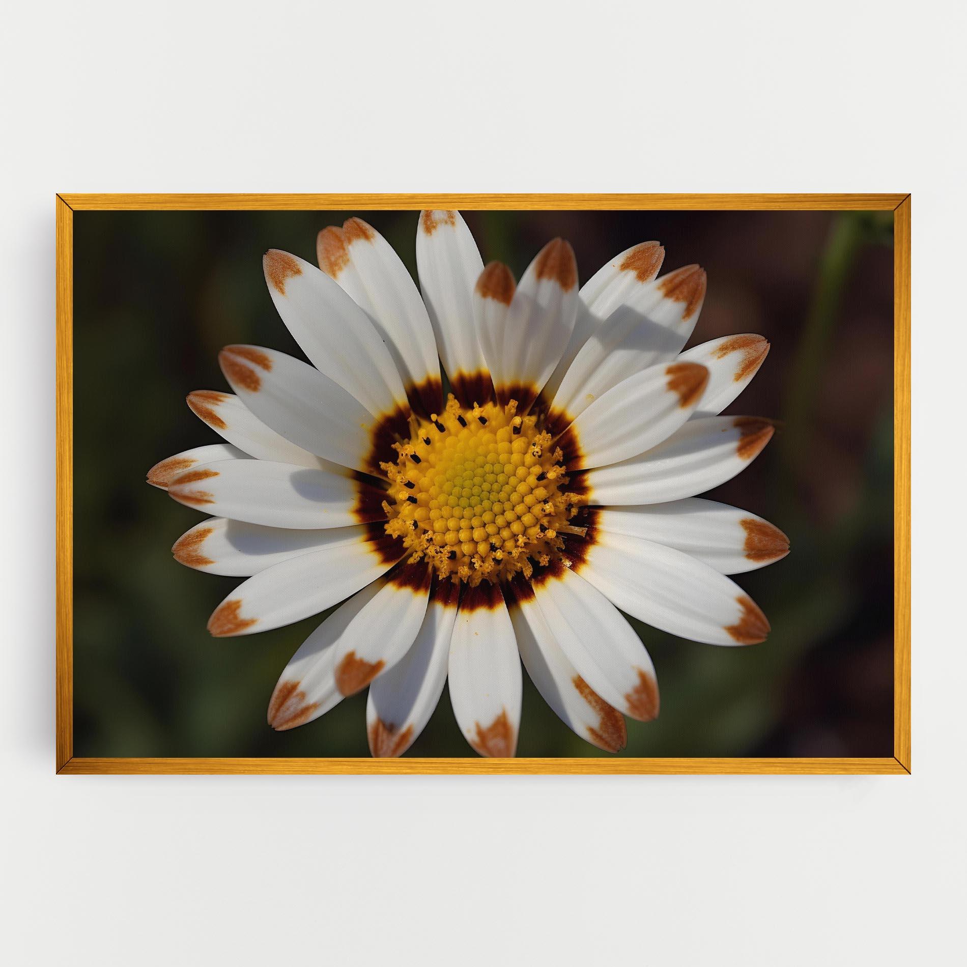 Tablou Canvas White Brown Daisy mockup 0