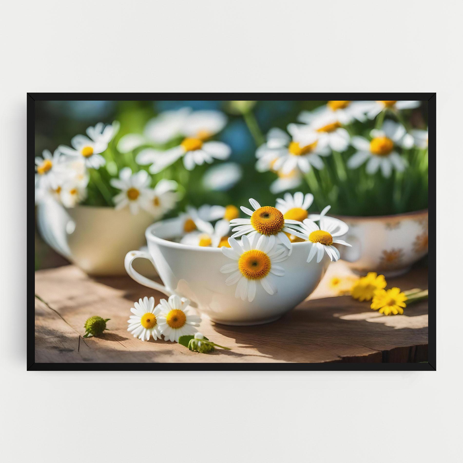 Tablou Canvas Daisies In A Cup mockup 0