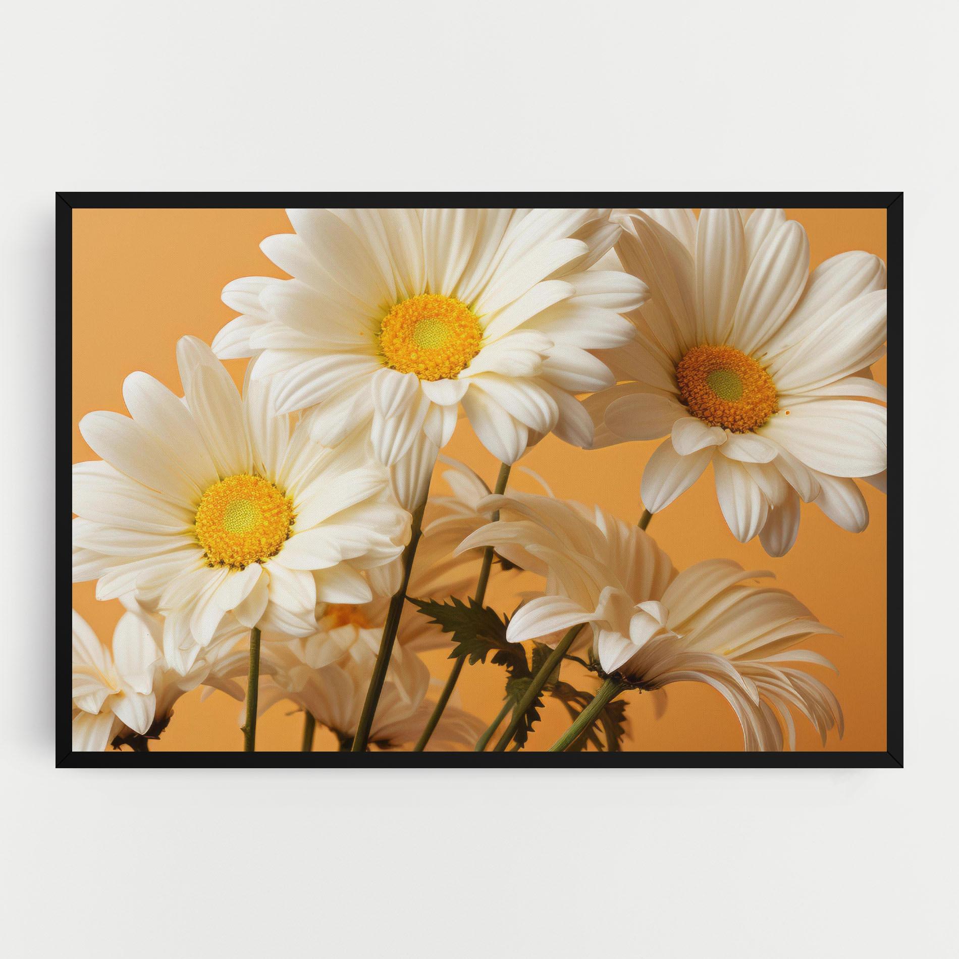 Tablou Canvas Daisy On Orange mockup 0