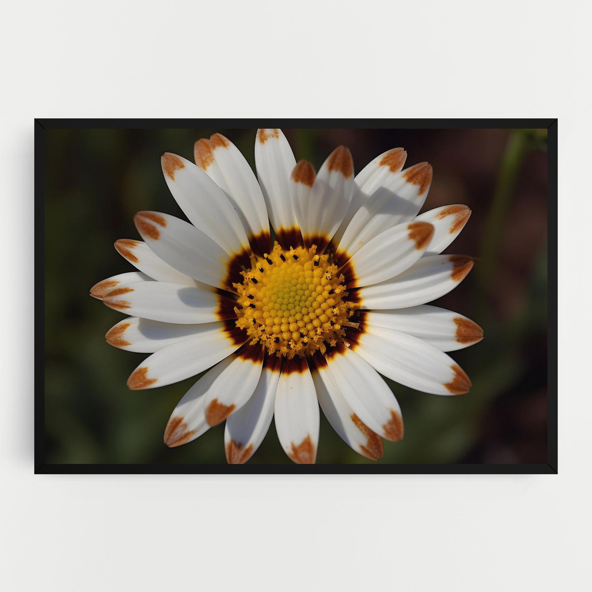 Tablou Canvas White Brown Daisy mockup 0