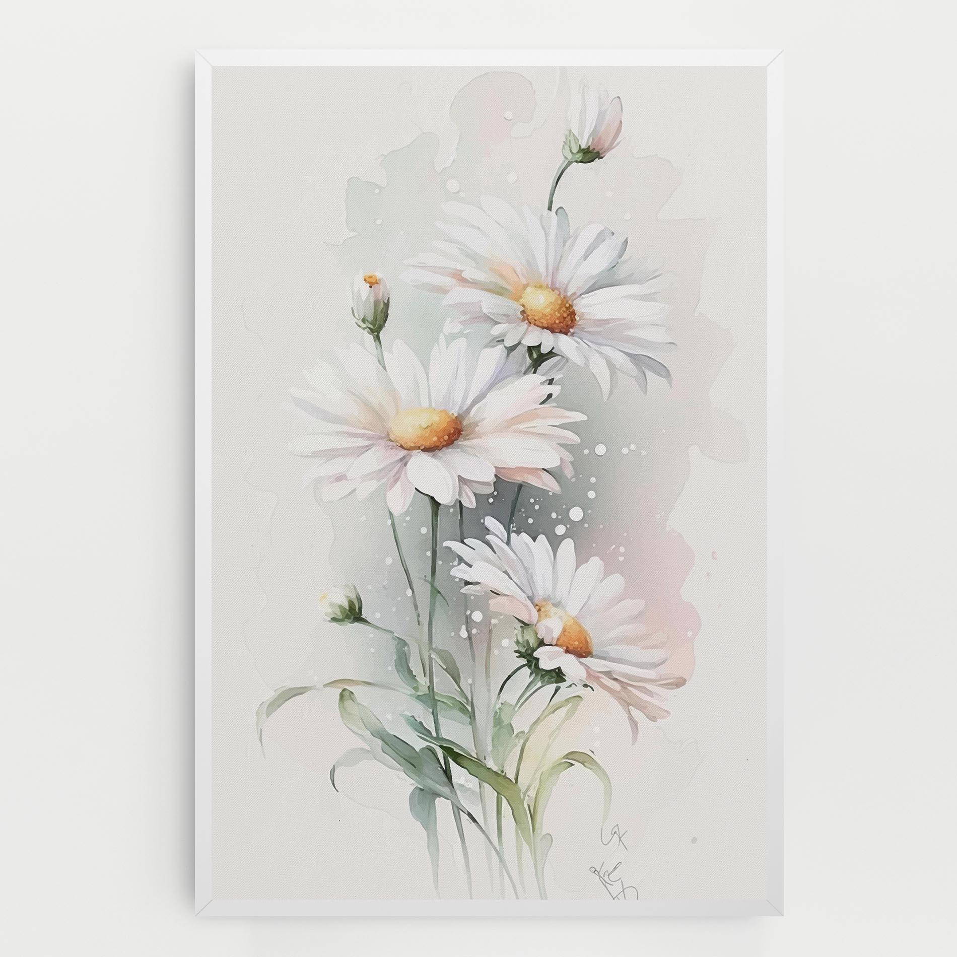 Tablou Canvas Dreamy White Daisy mockup 0