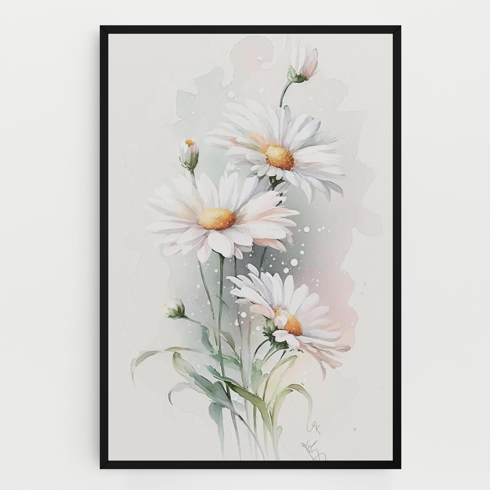 Tablou Canvas Dreamy White Daisy mockup 0