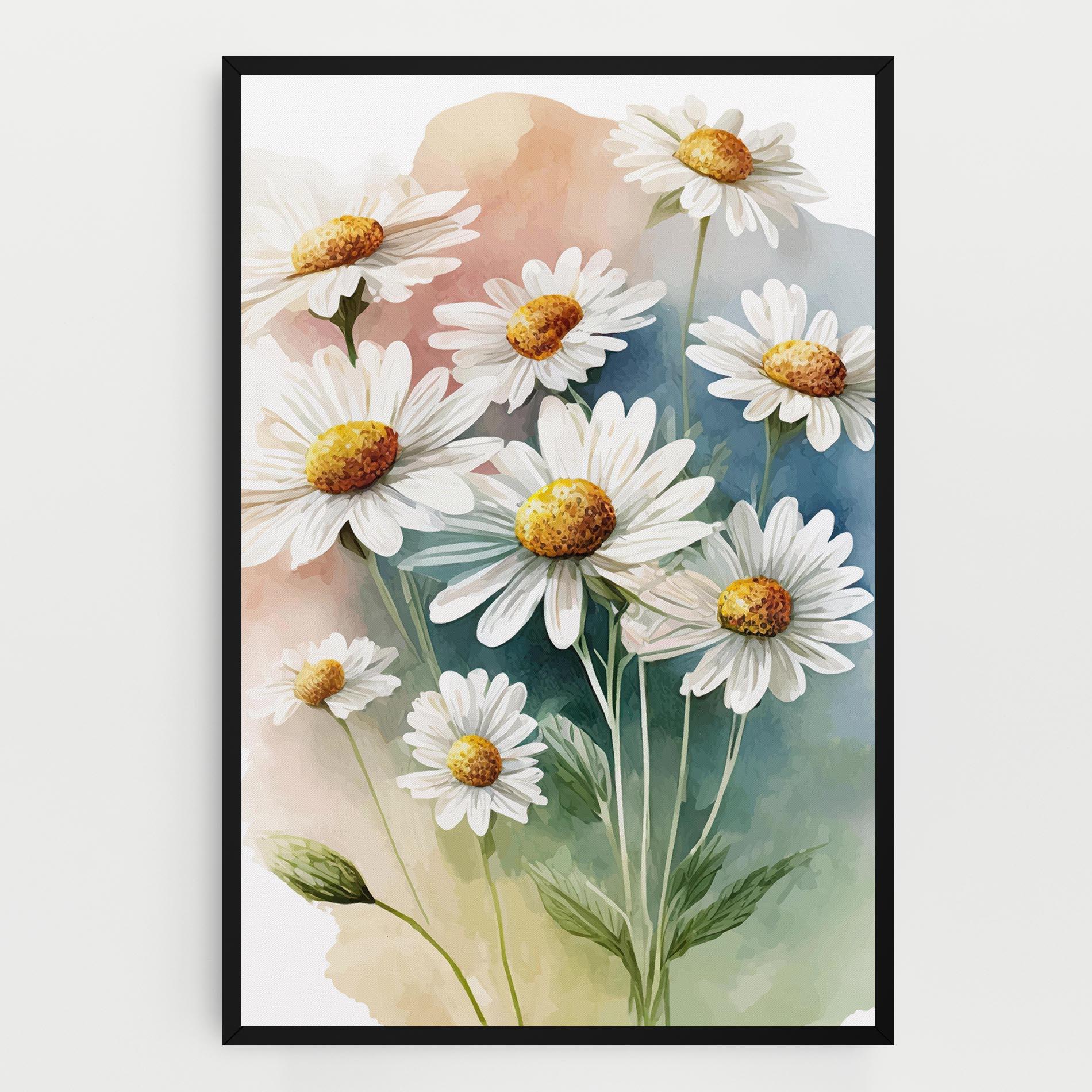 Tablou Canvas White Daisy Art mockup 0