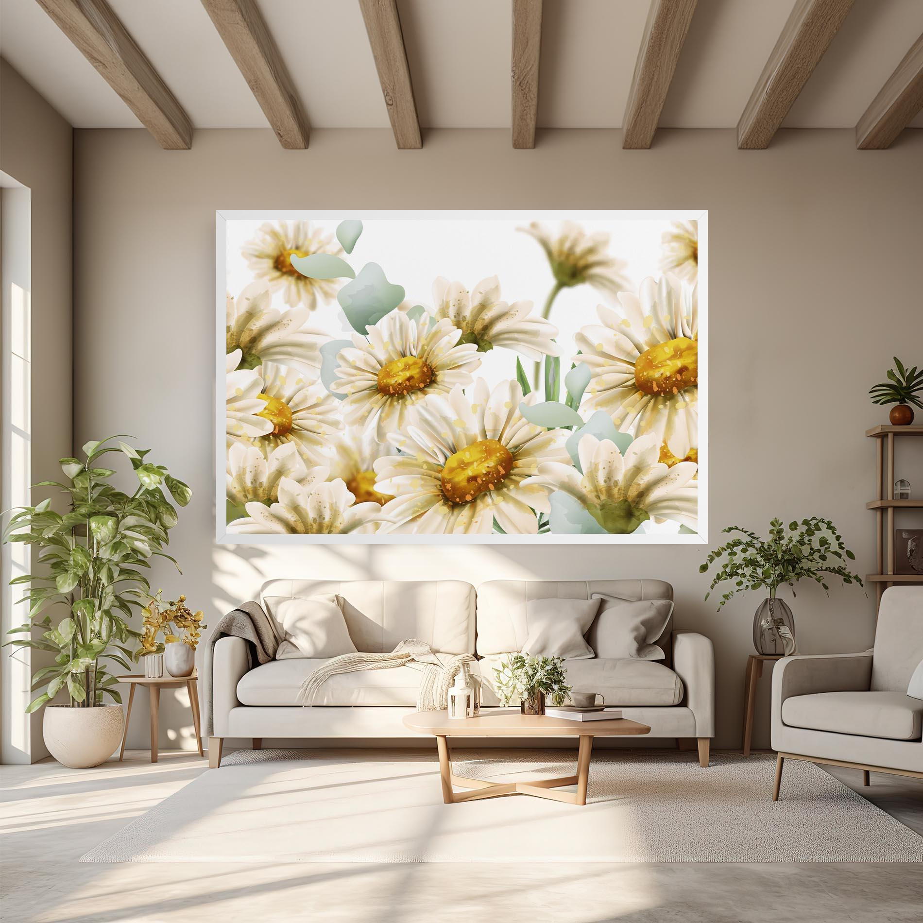 Tablou Canvas Beautiful Daisy Art mockup 6