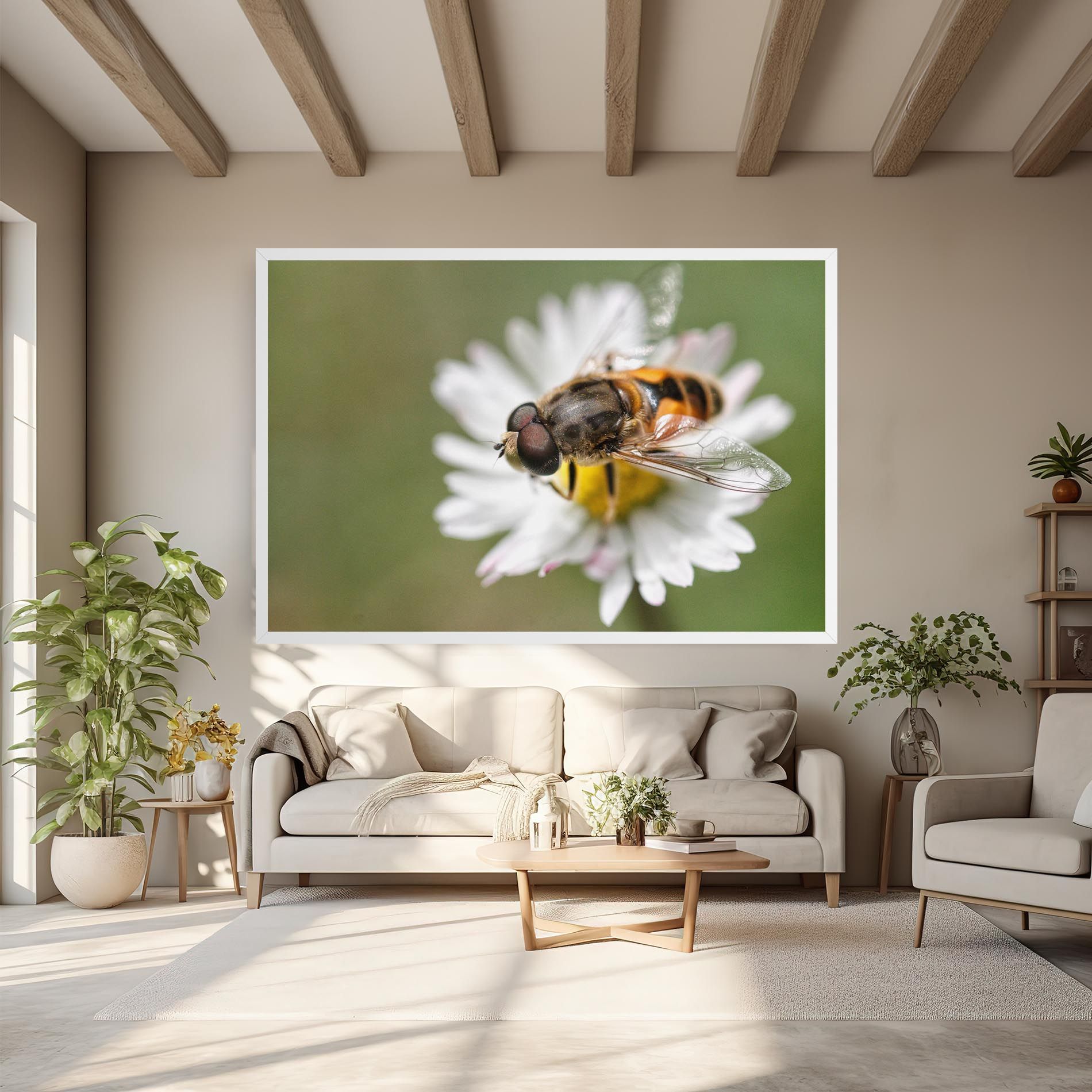 Bee On Small Daisy mockup 6