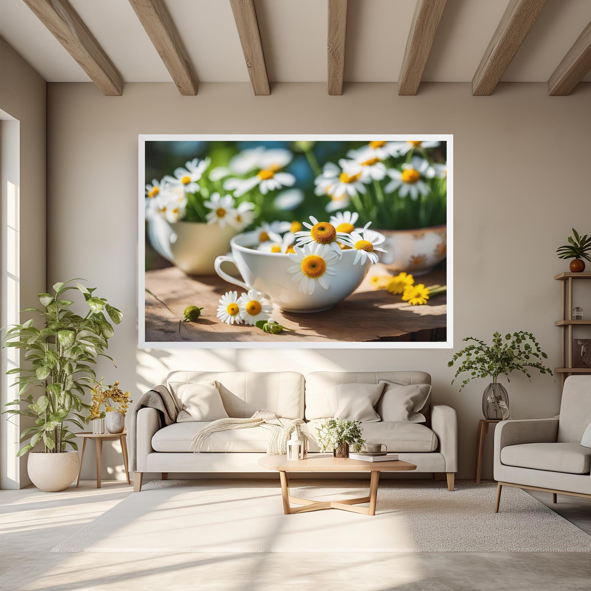 Tablou Canvas Daisies In A Cup mockup 6