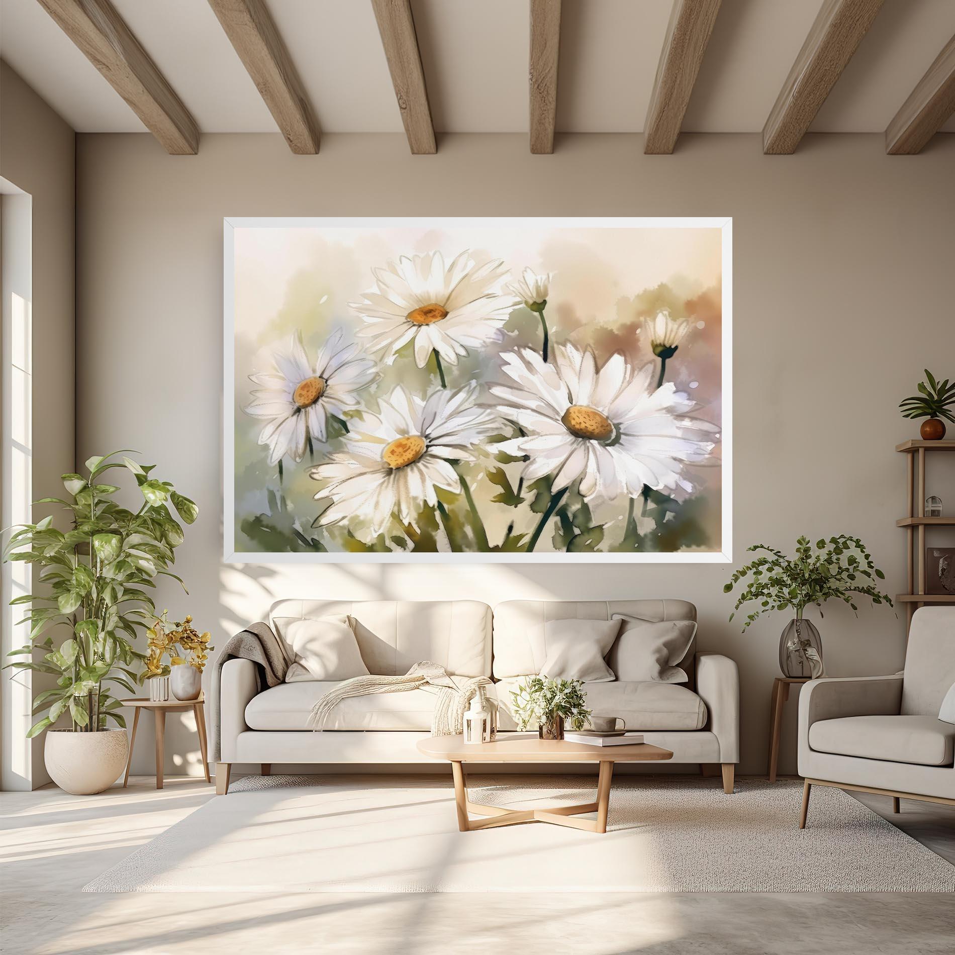 Tablou Canvas Daisy Painting mockup 6