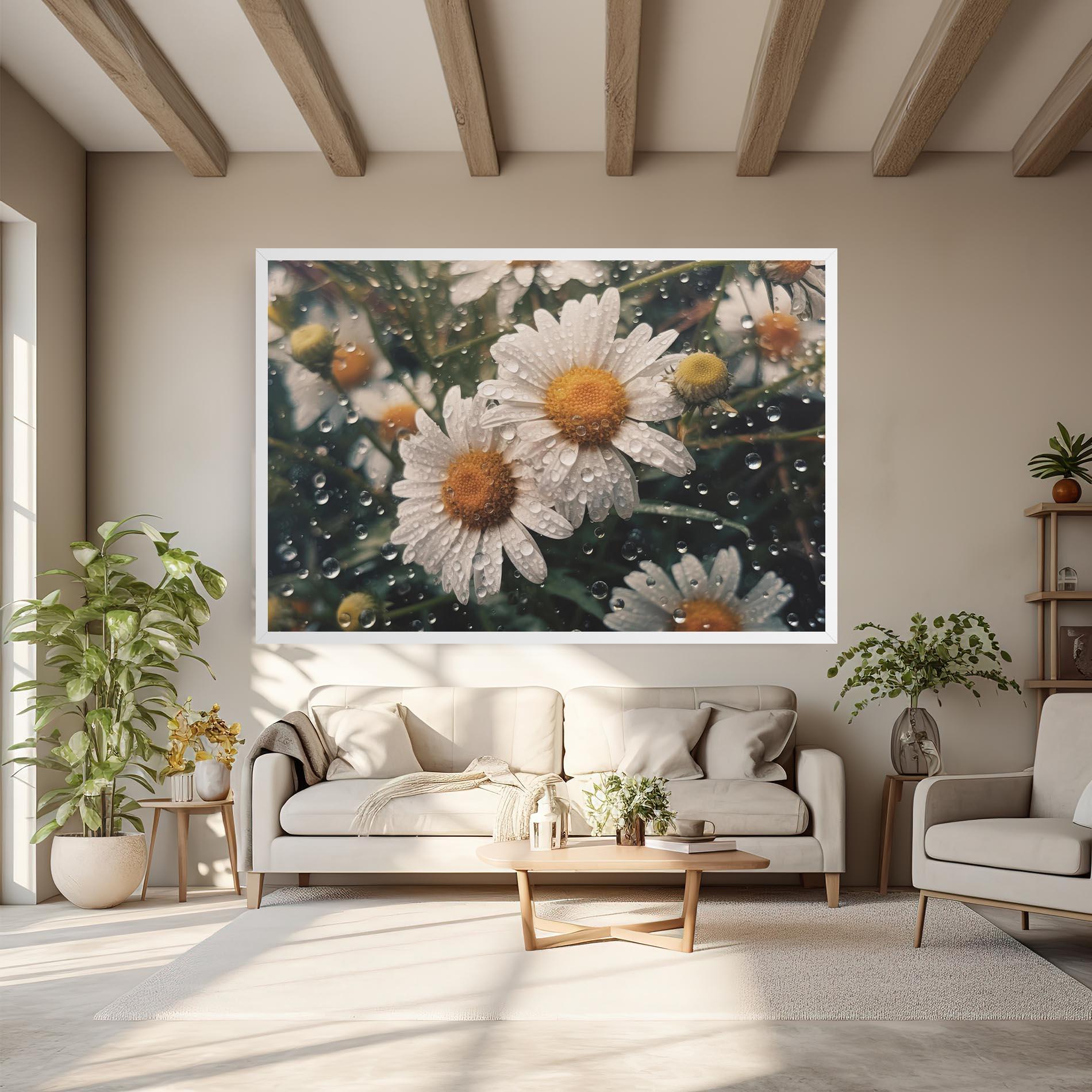 Tablou Canvas Daisy View After Rain mockup 6