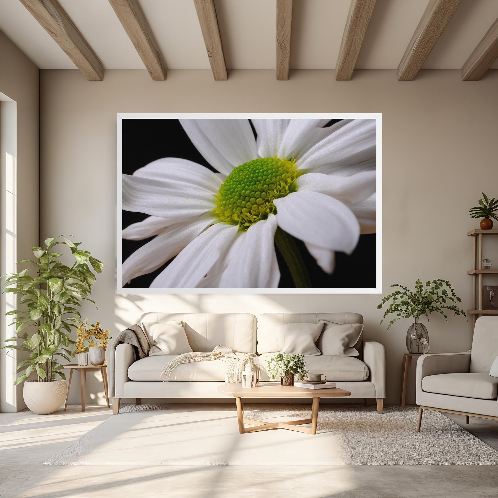 Tablou Canvas Green Middle Daisy mockup 6