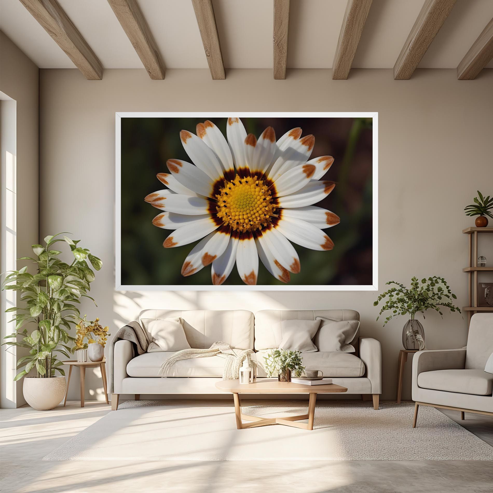 White Brown Daisy mockup 6
