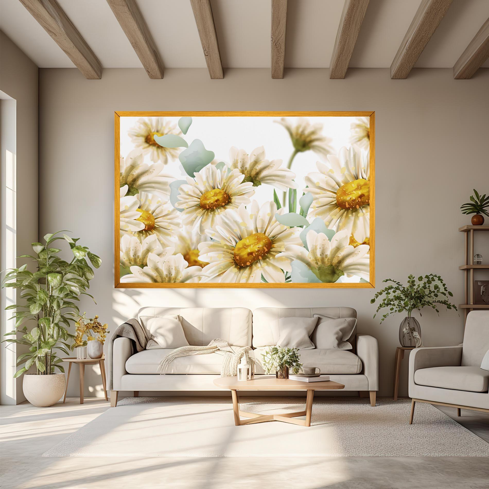 Tablou Canvas Beautiful Daisy Art mockup 6