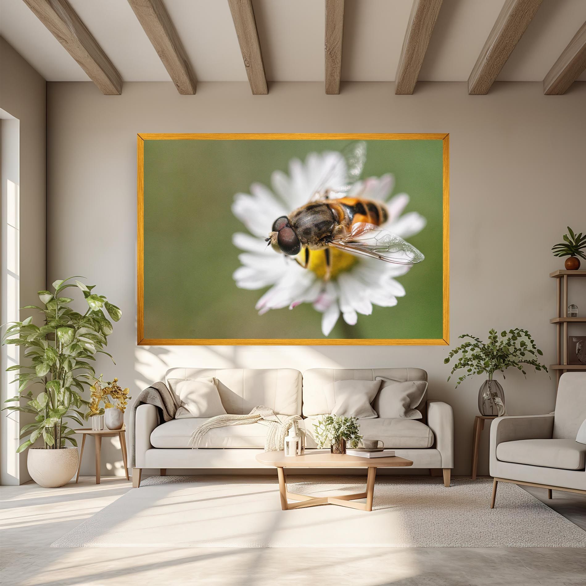 Bee On Small Daisy mockup 6