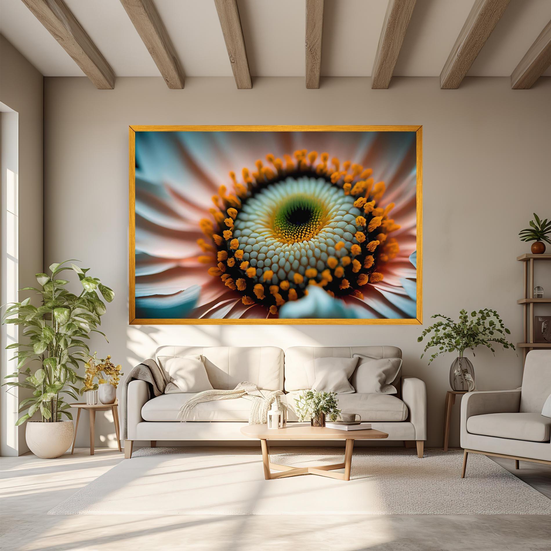 Tablou Canvas Big Blue Daisy mockup 6