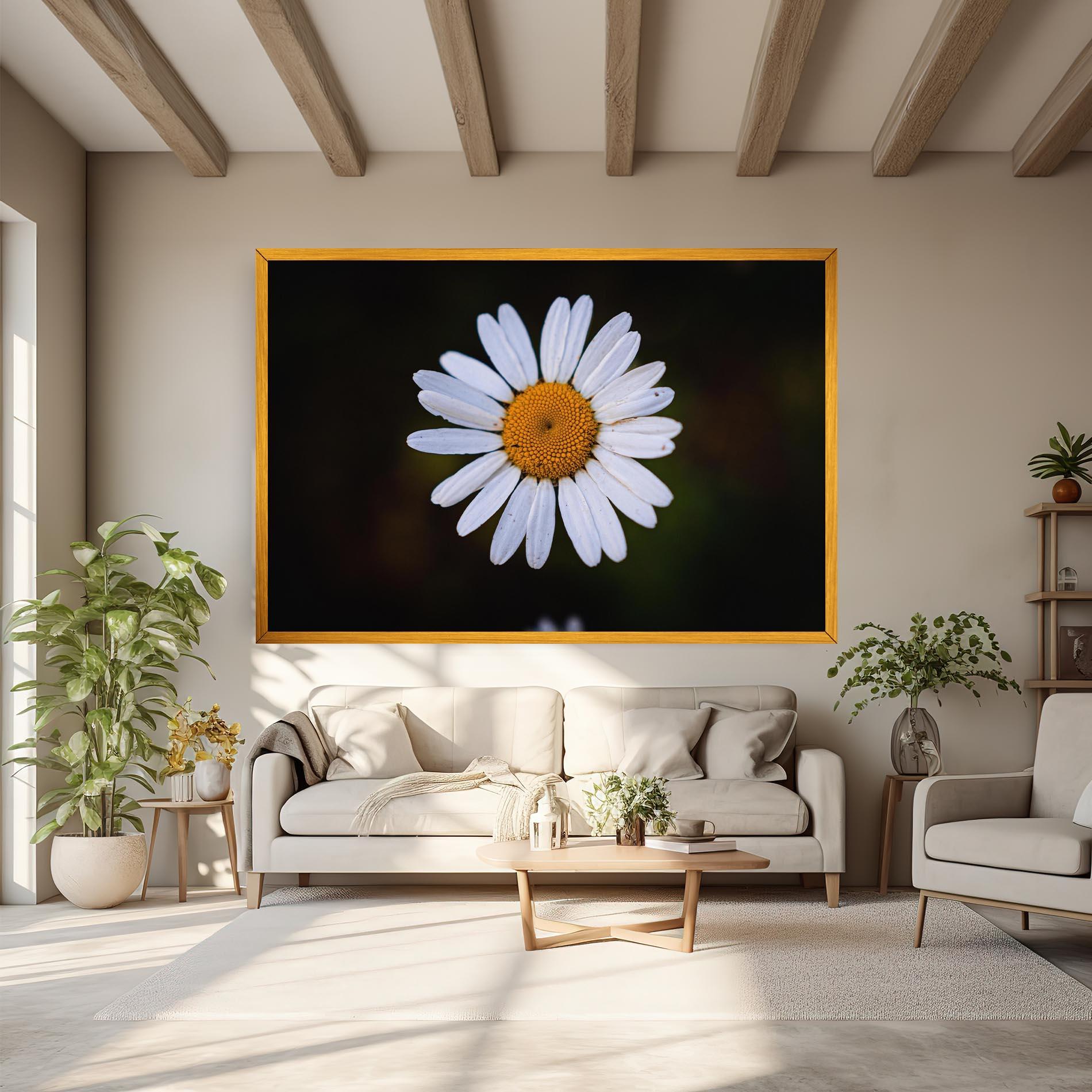 Tablou Canvas Big Yellow Center Daisy mockup 6