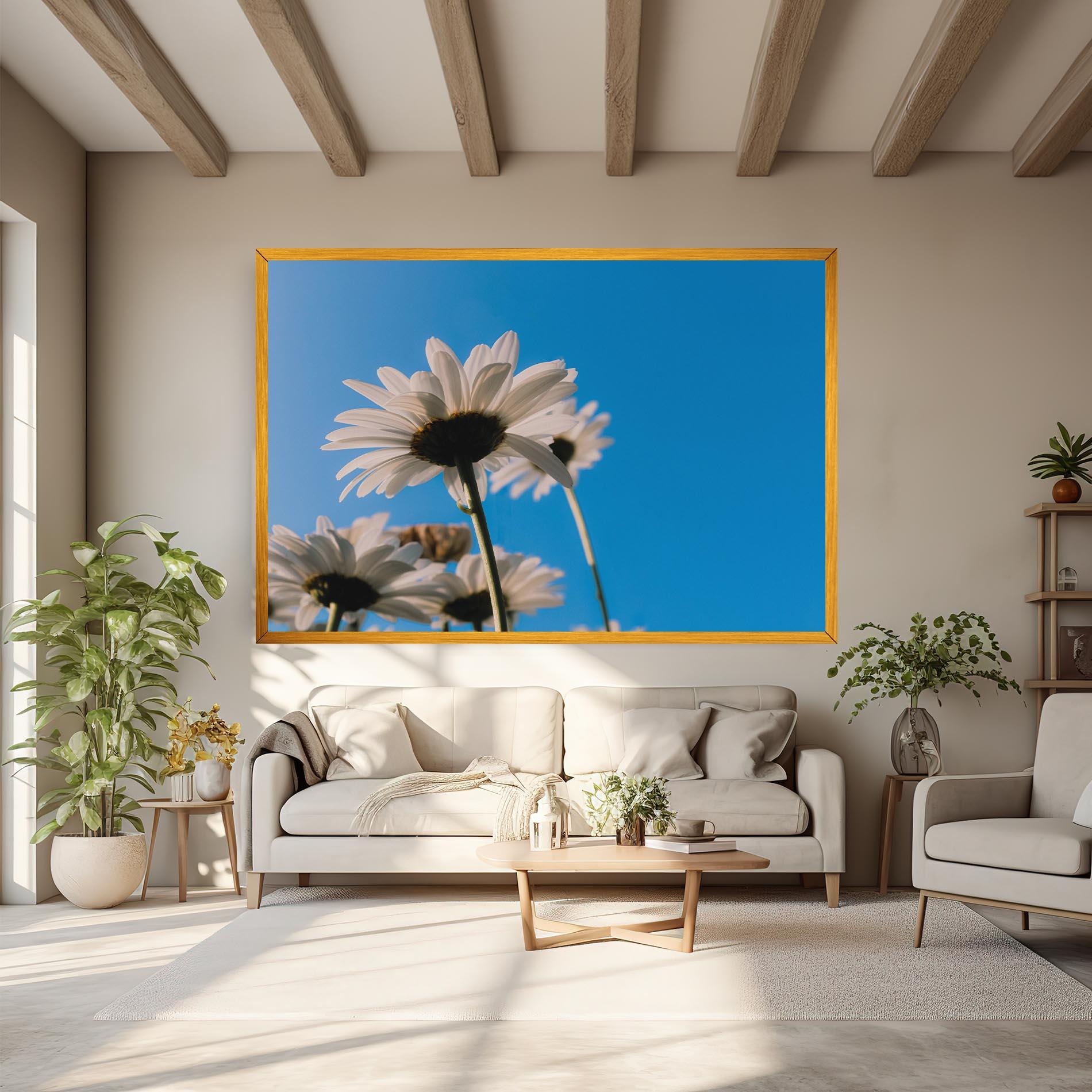 Tablou Canvas Blue Sky Daisy mockup 6