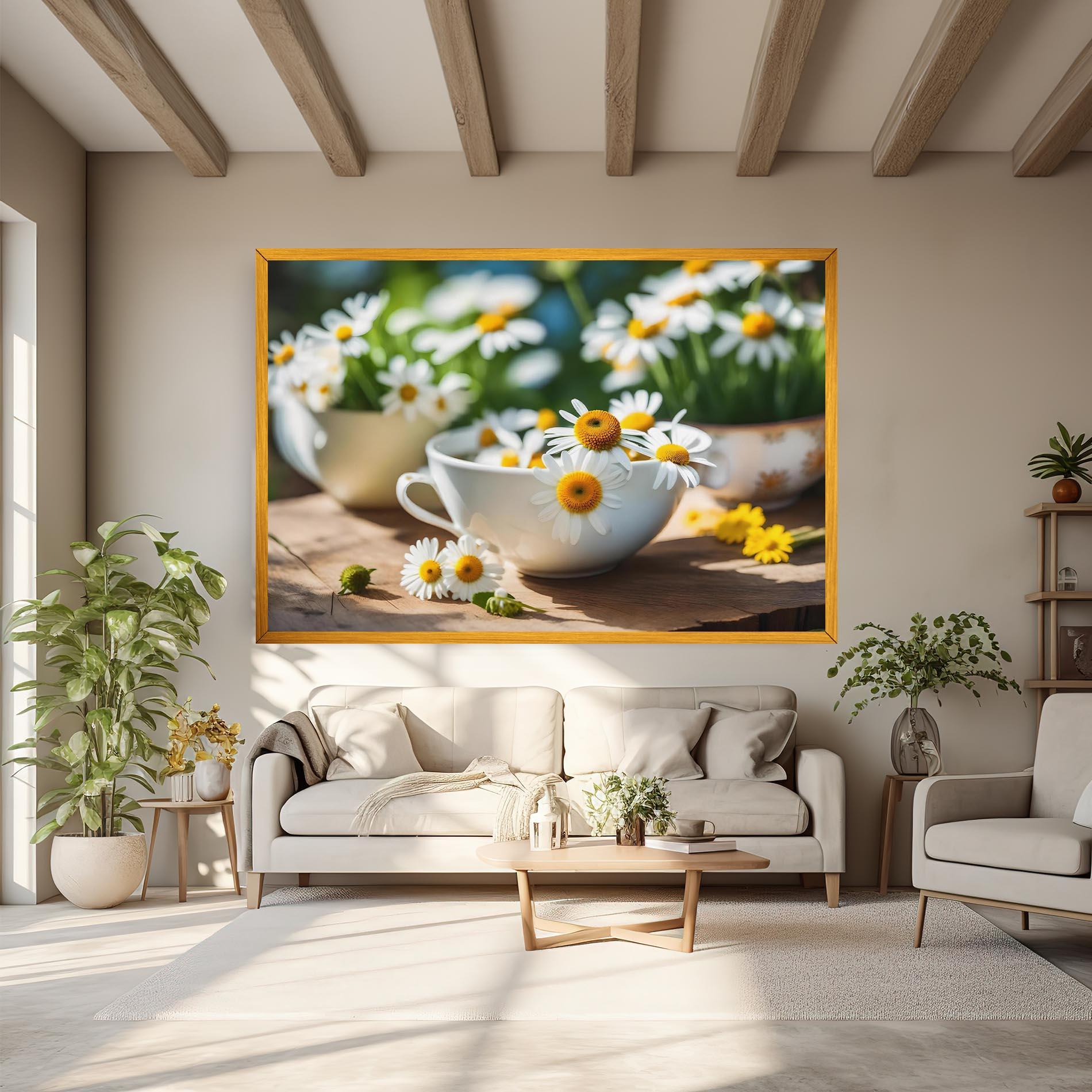 Tablou Canvas Daisies In A Cup mockup 6