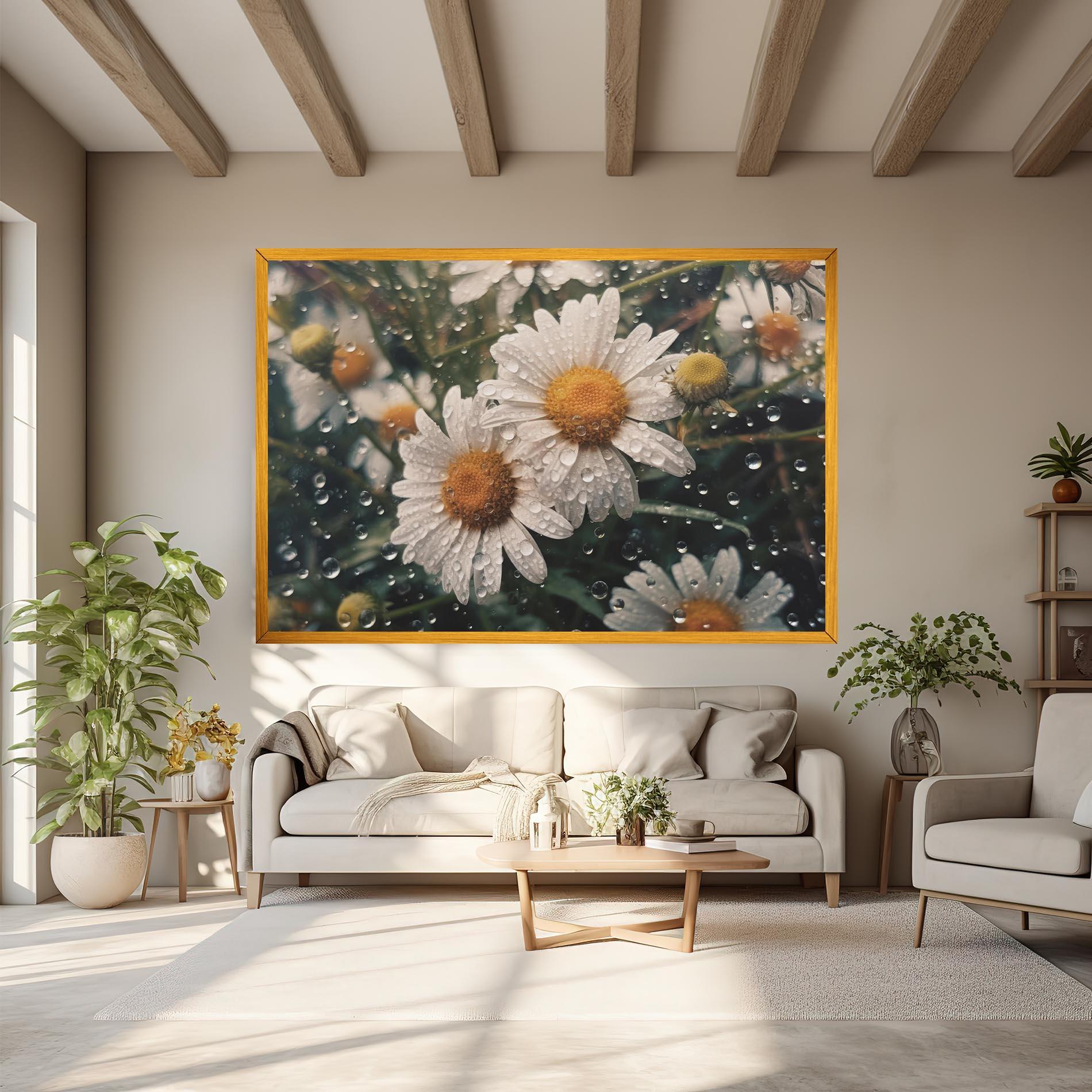 Tablou Canvas Daisy View After Rain mockup 6