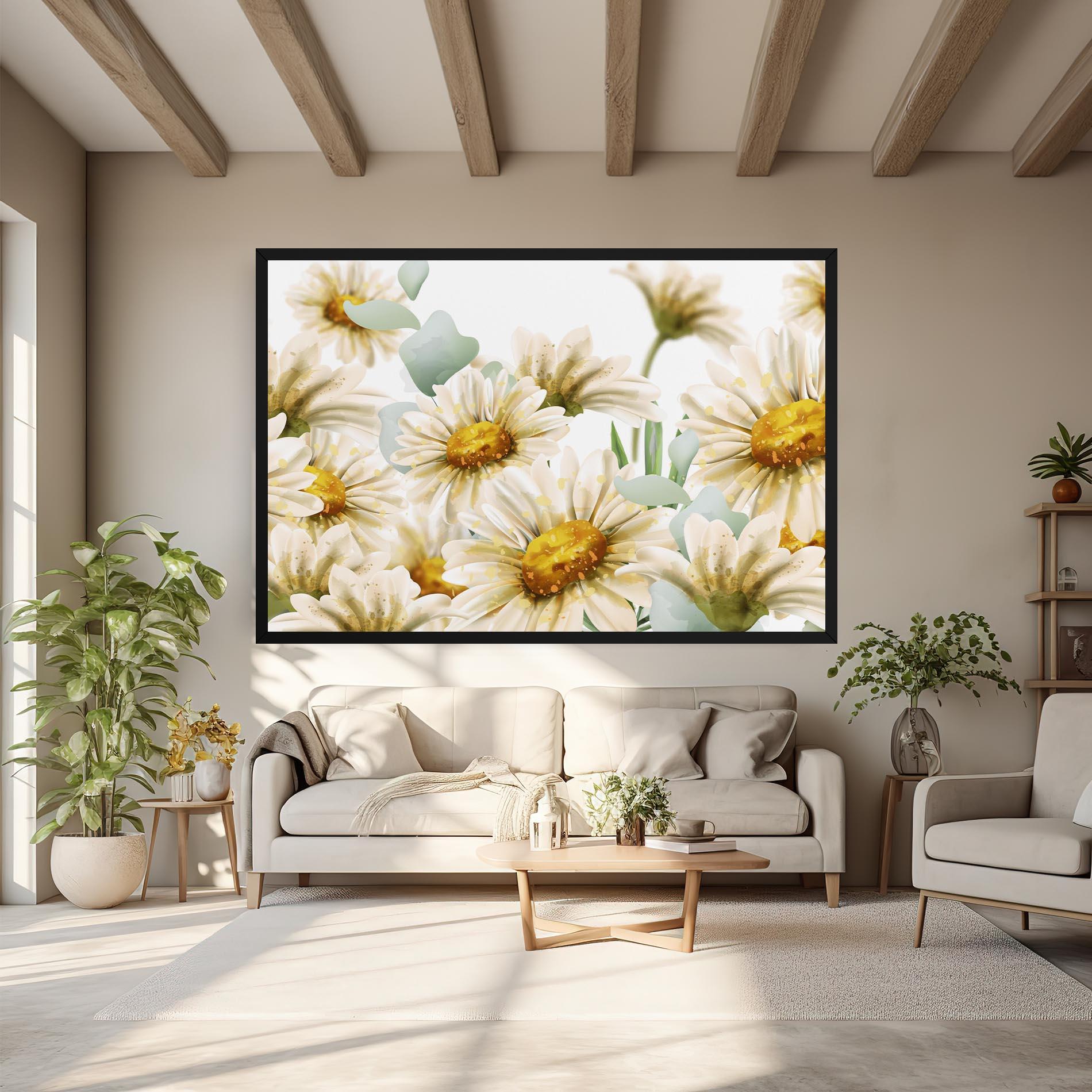 Tablou Canvas Beautiful Daisy Art mockup 6