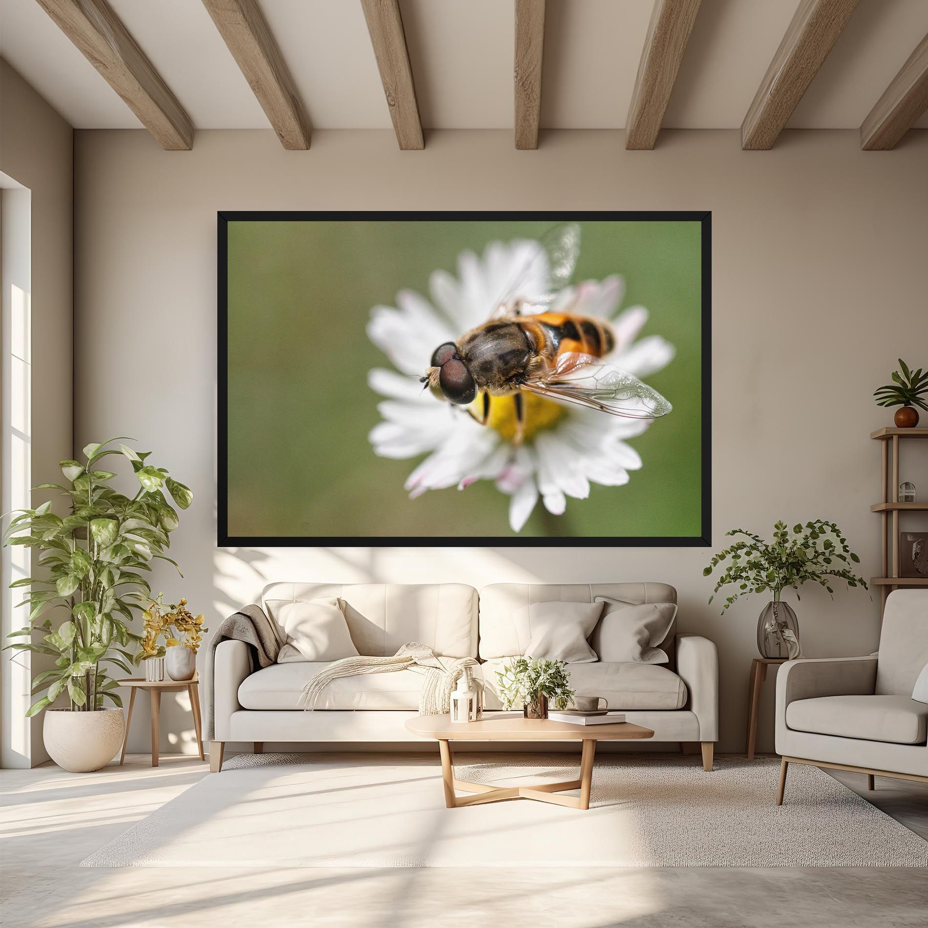 Bee On Small Daisy mockup 6