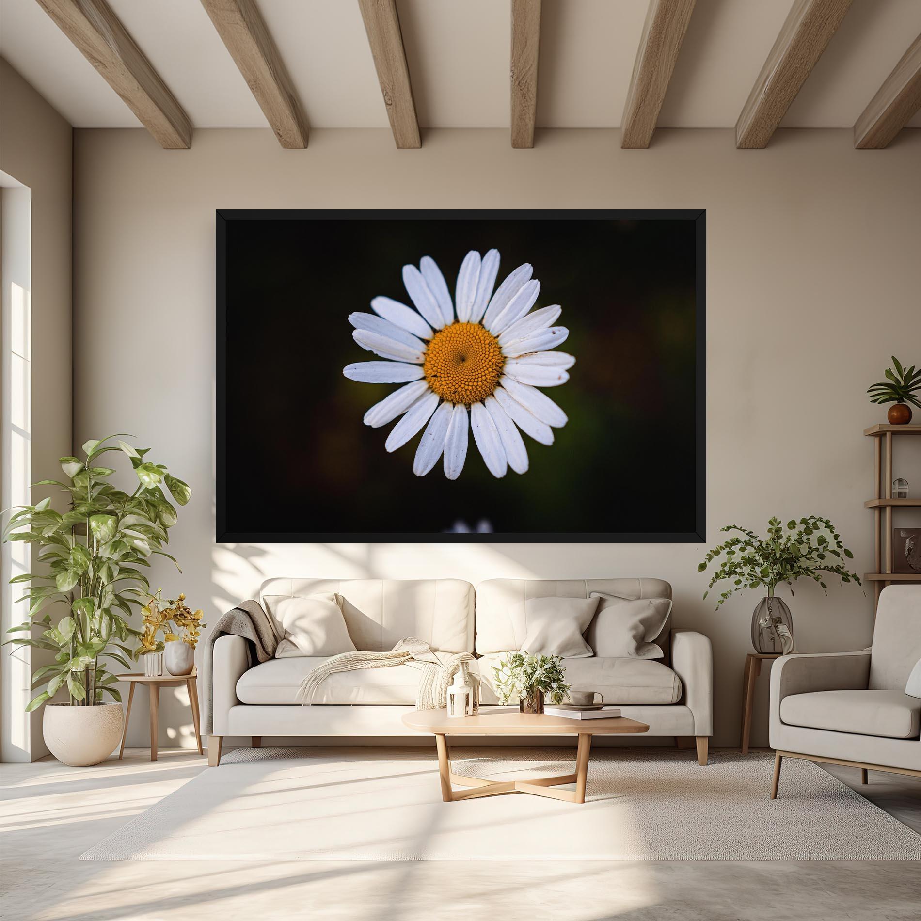 Tablou Canvas Big Yellow Center Daisy mockup 6