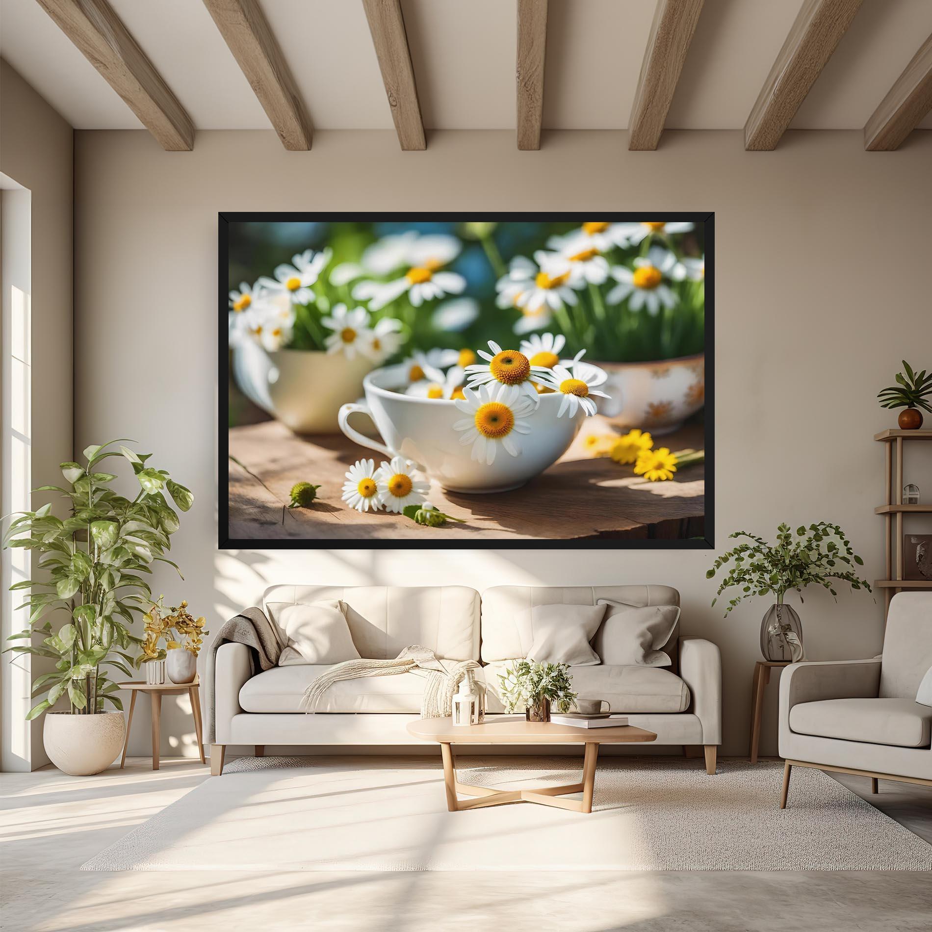 Tablou Canvas Daisies In A Cup mockup 6