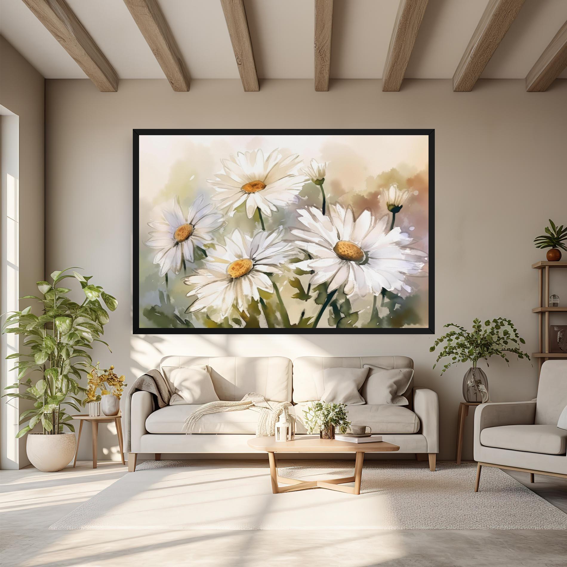 Tablou Canvas Daisy Painting mockup 6