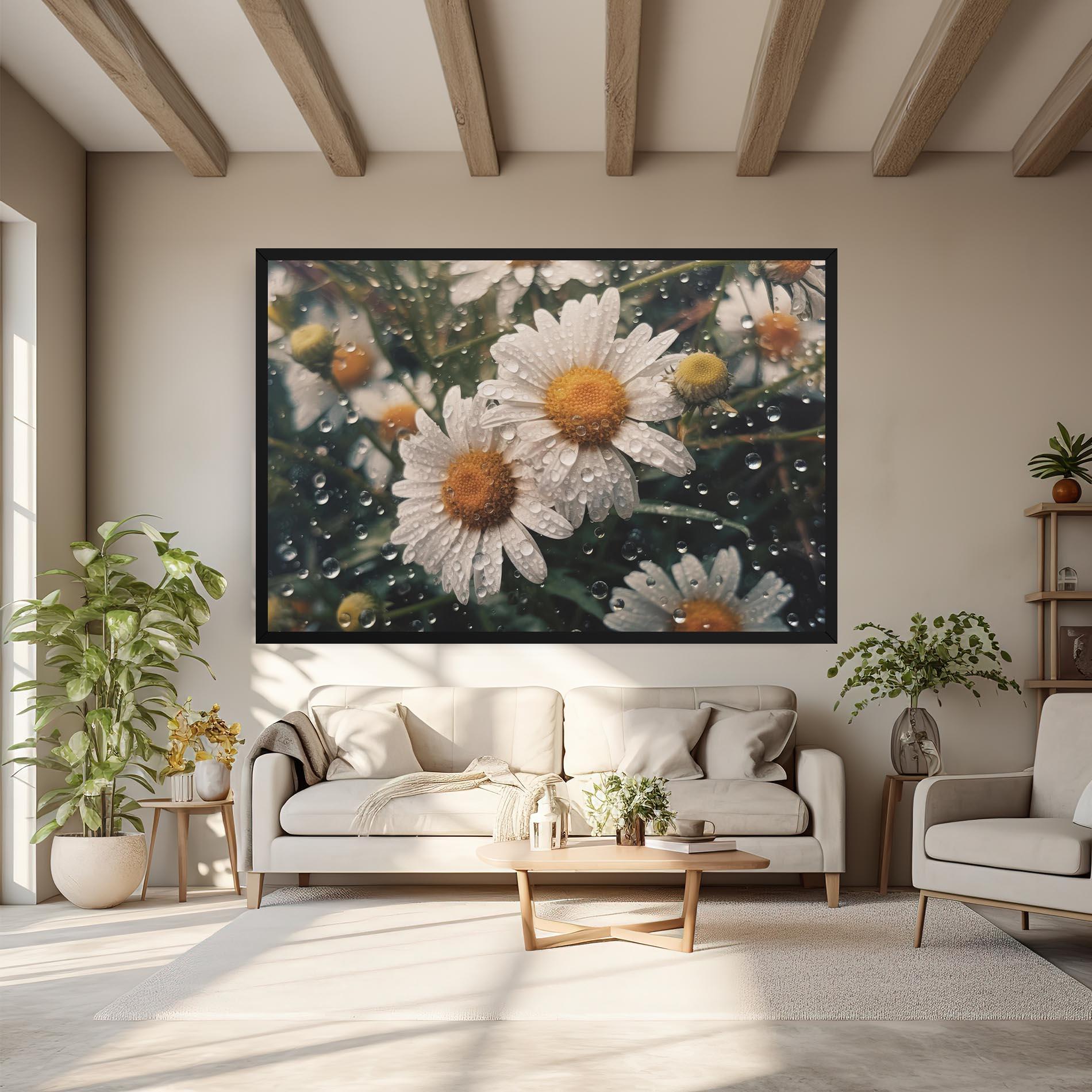 Tablou Canvas Daisy View After Rain mockup 6