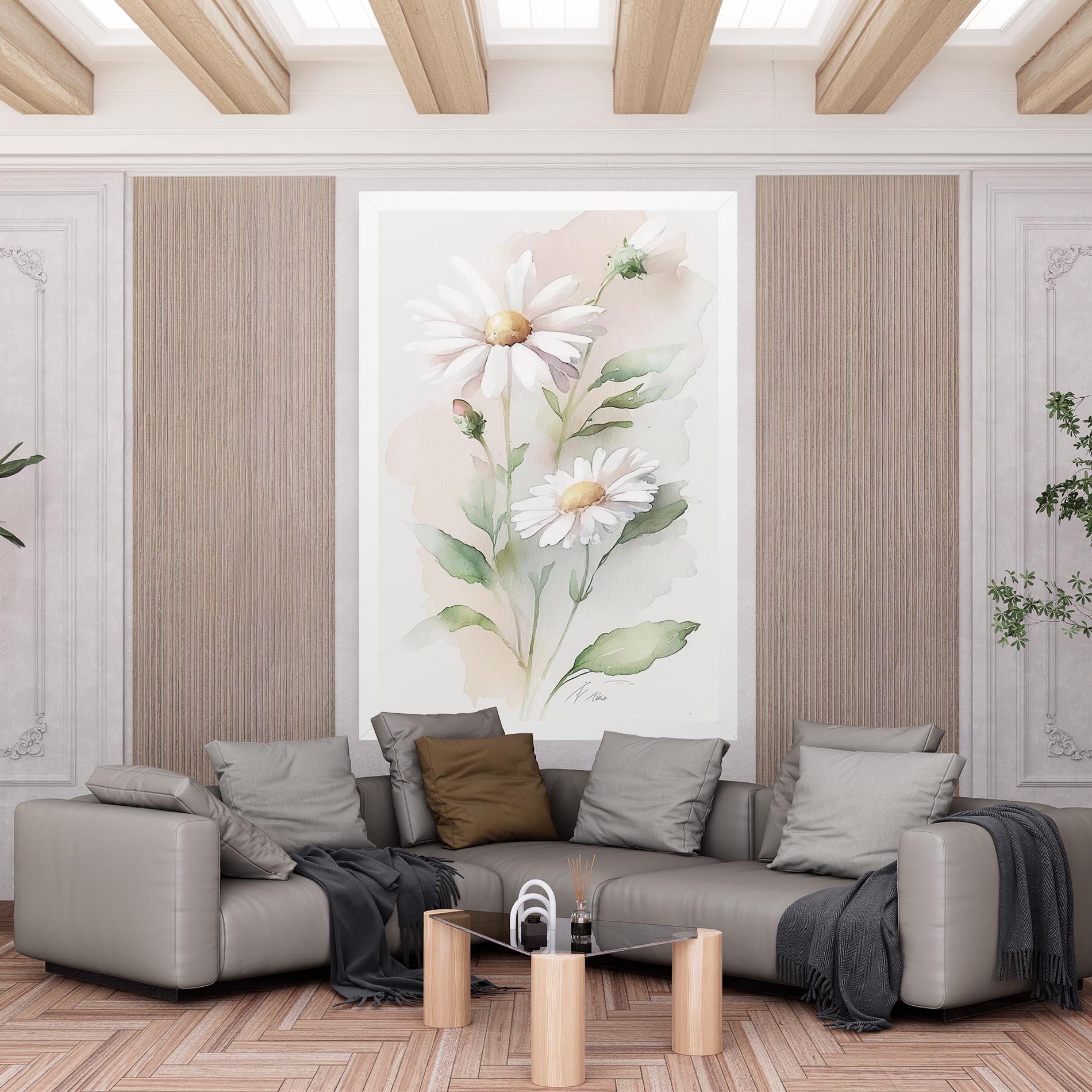 Tablou Canvas Painted Pretty Daisy mockup 6