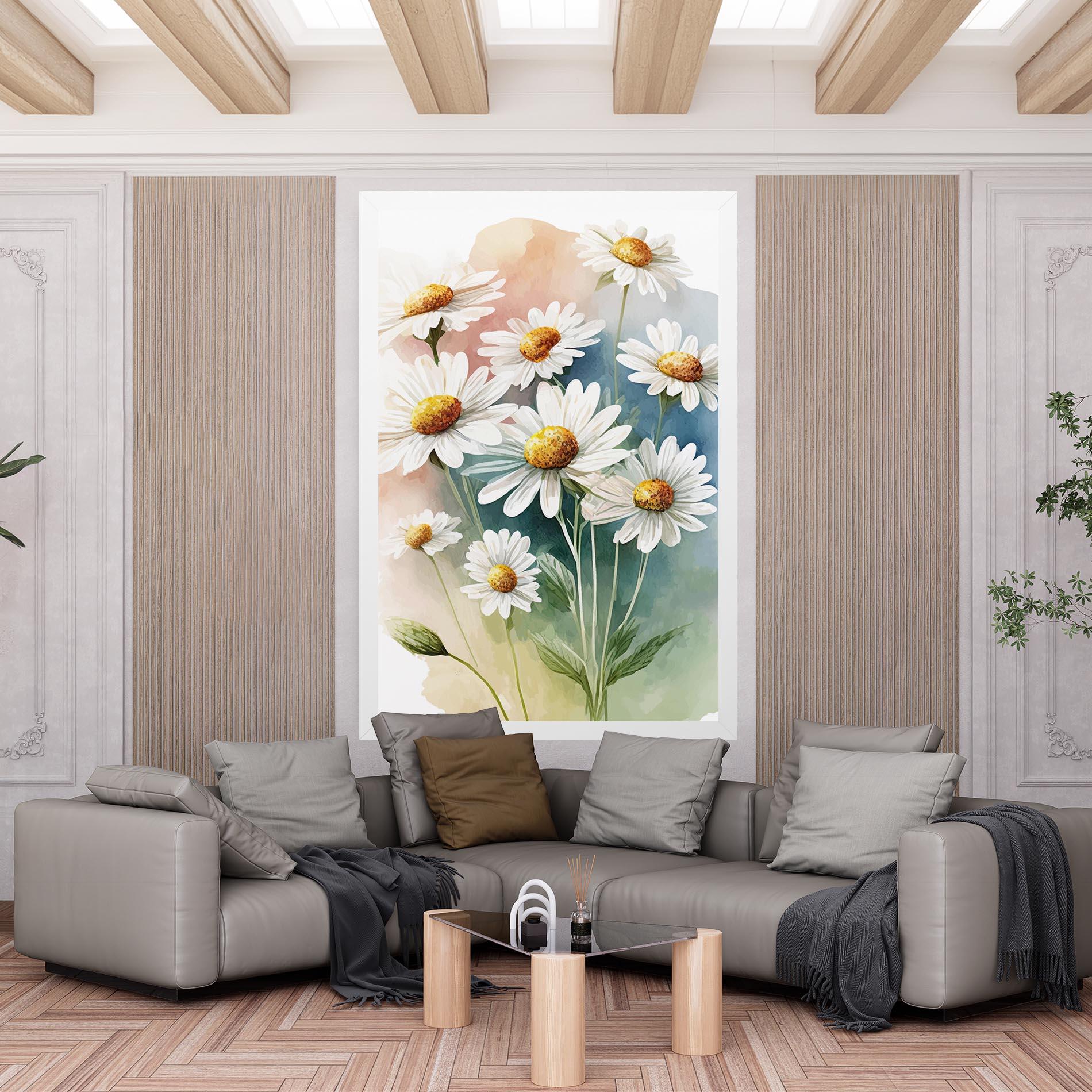 Tablou Canvas White Daisy Art mockup 6