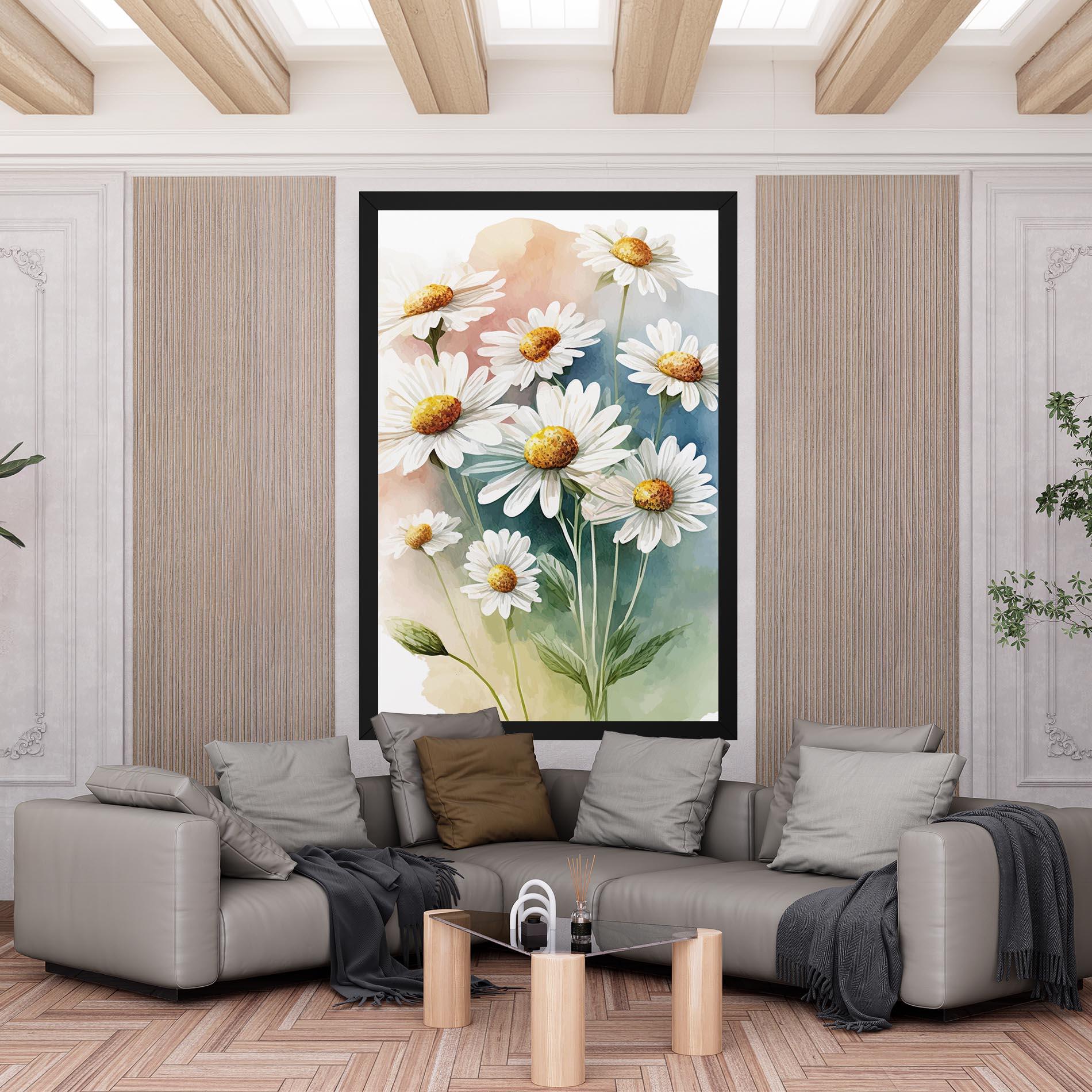 Tablou Canvas White Daisy Art mockup 6