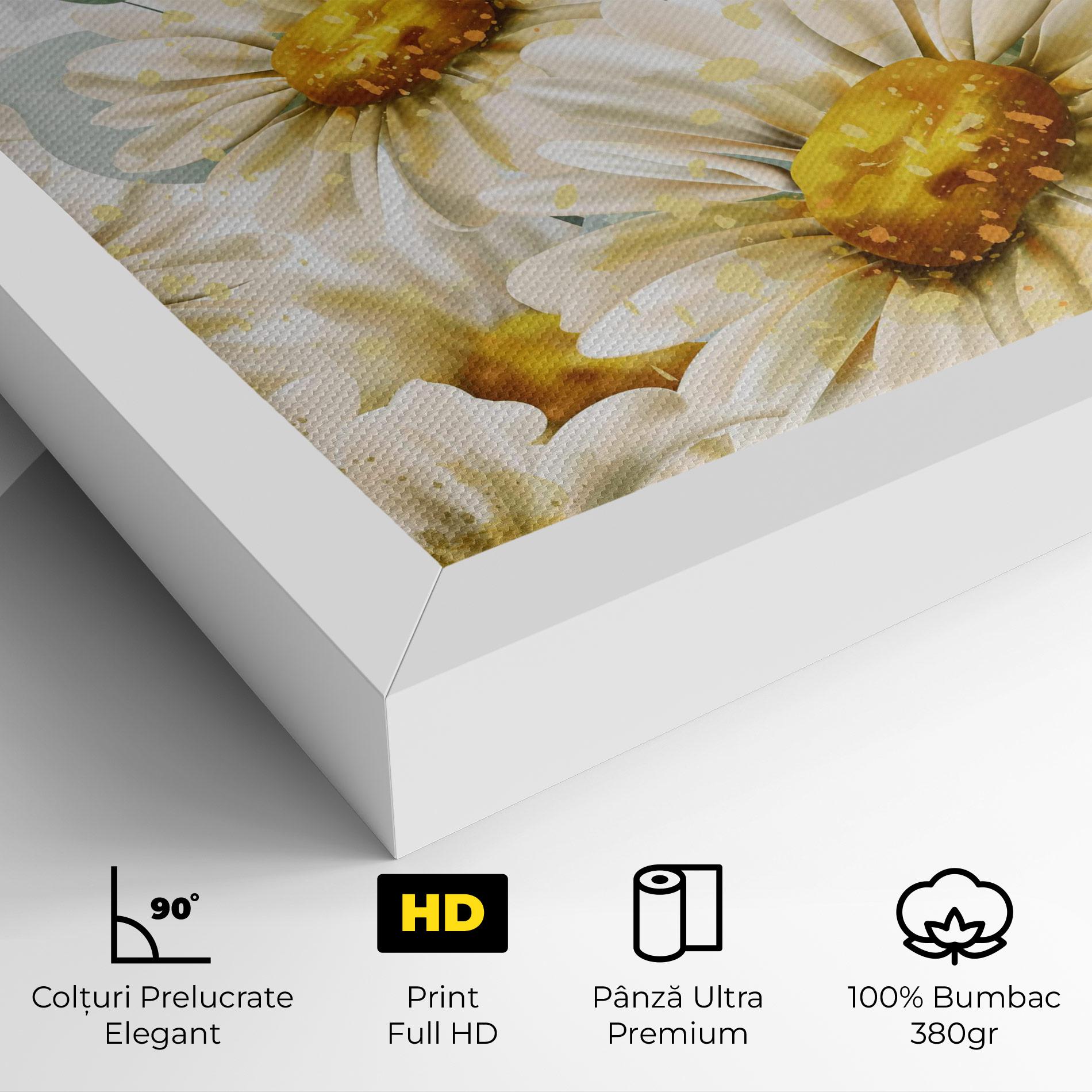 Tablou Canvas Beautiful Daisy Art mockup 4