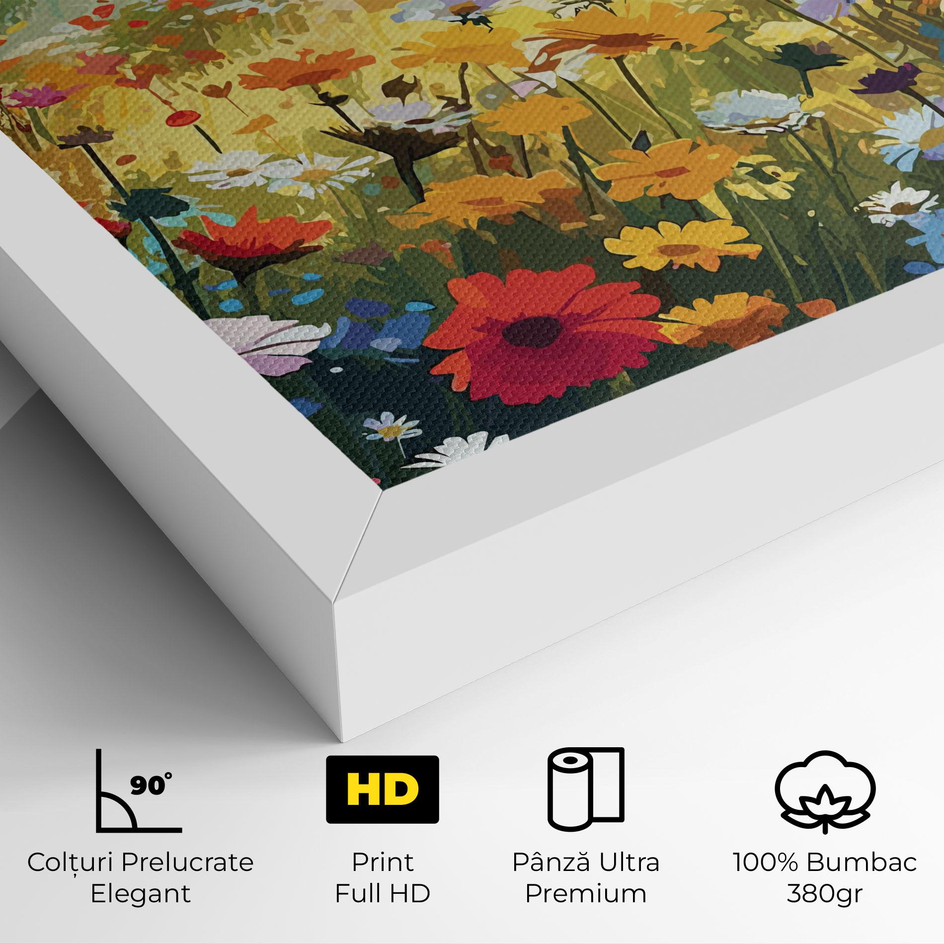 Tablou Canvas Colorful Daisy Mix mockup 4