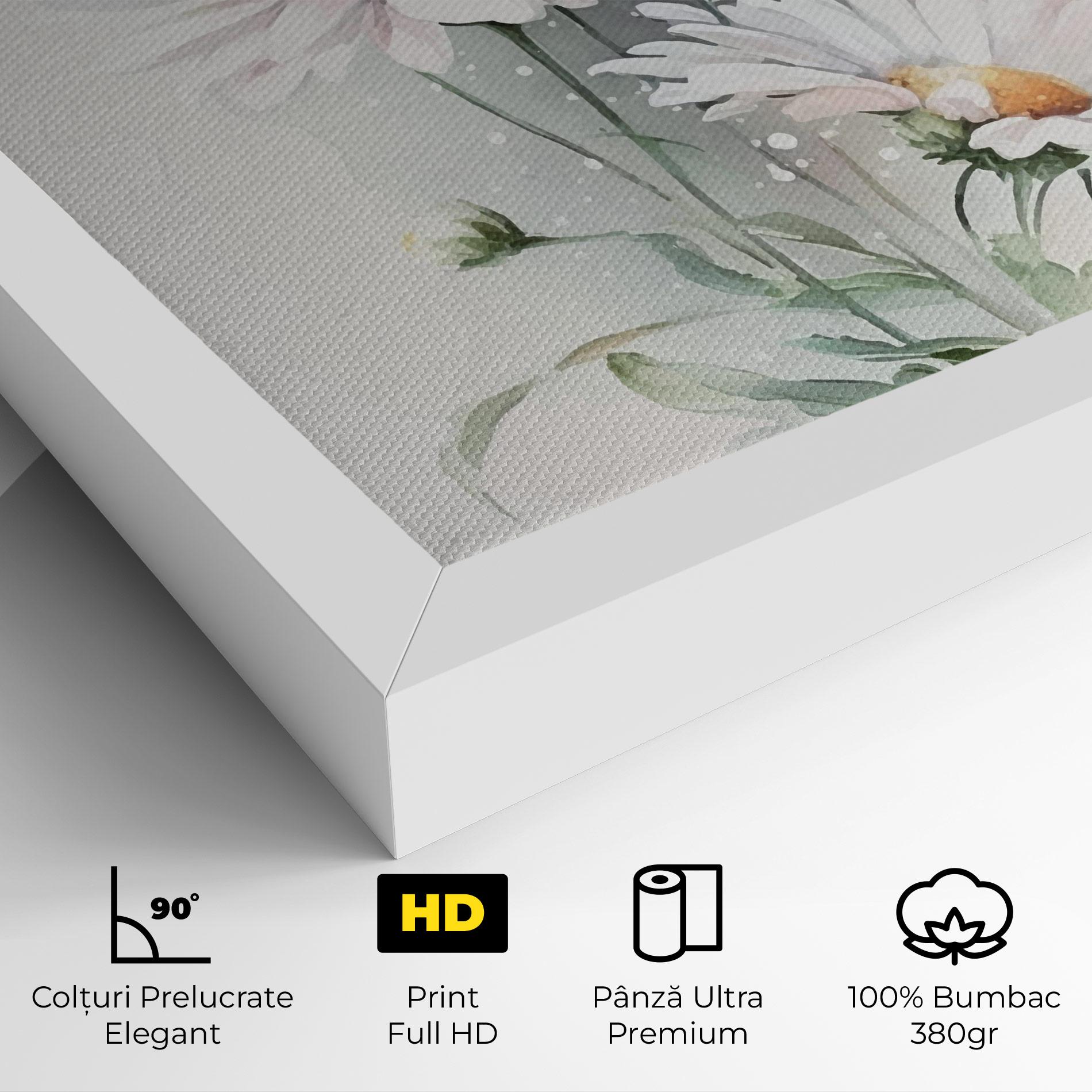 Tablou Canvas Dreamy White Daisy mockup 4
