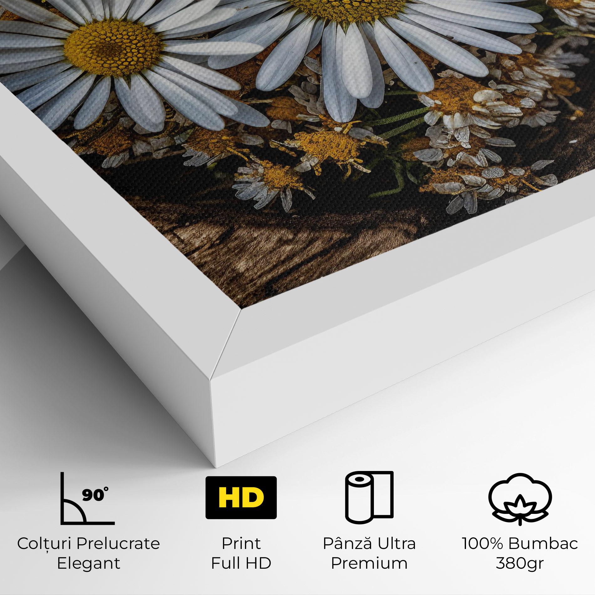Tablou Canvas Heart Shaped Daisy mockup 4