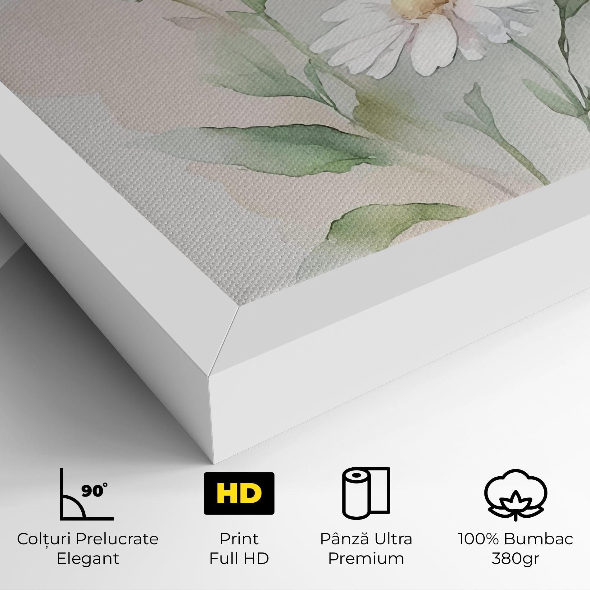 Tablou Canvas Painted Pretty Daisy mockup 4
