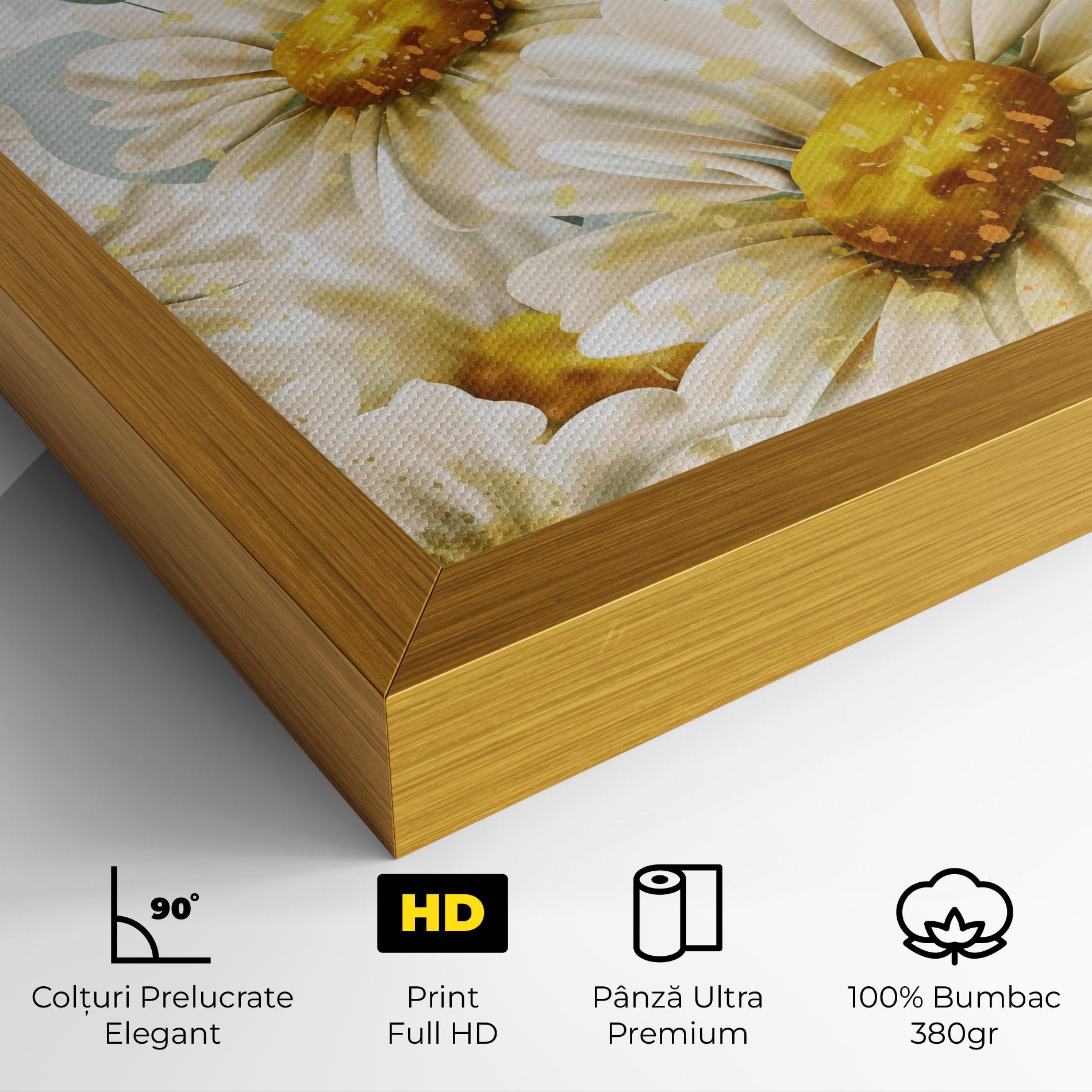Tablou Canvas Beautiful Daisy Art mockup 4