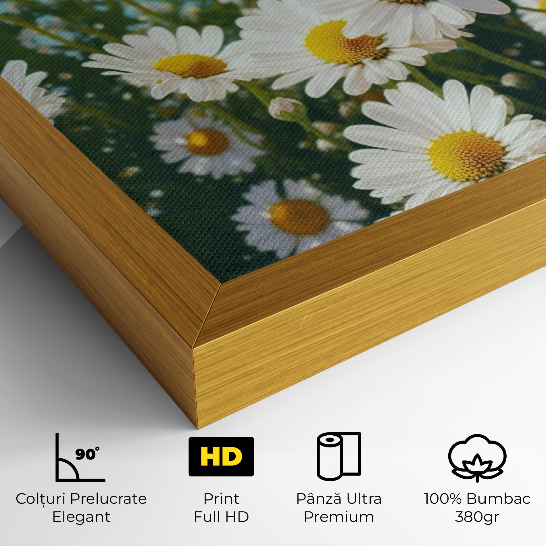 Tablou Canvas Daisy Field View mockup 4