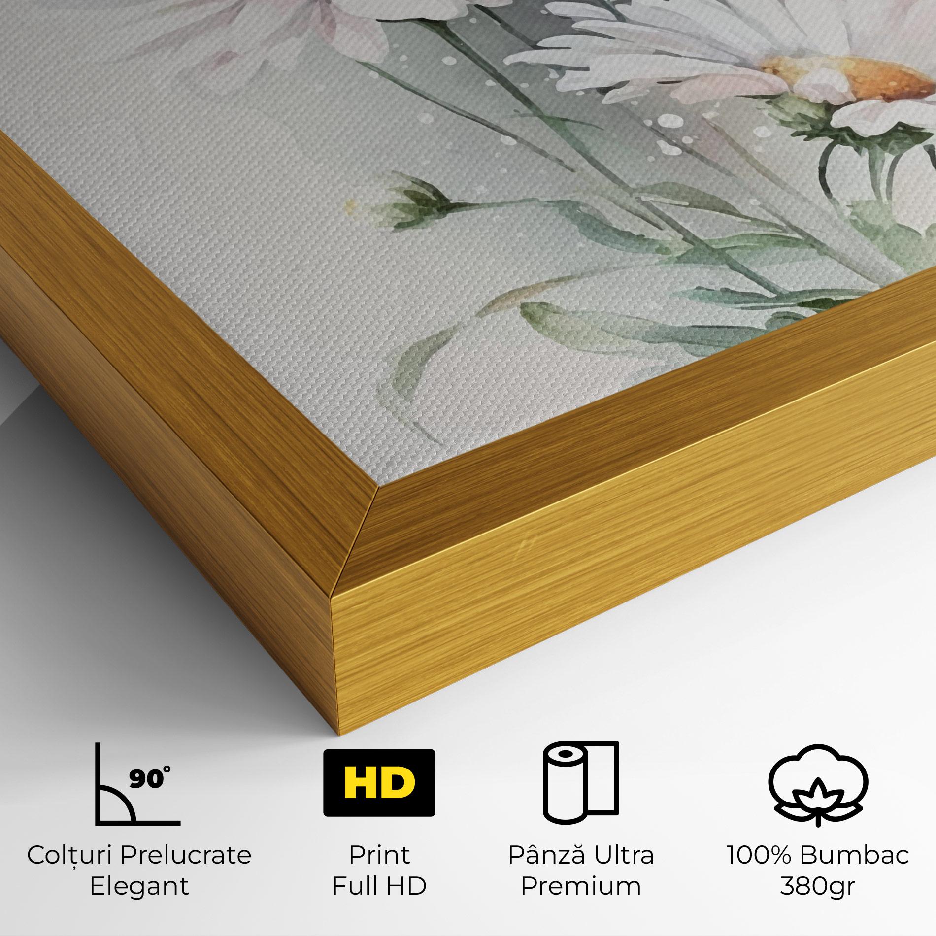 Tablou Canvas Dreamy White Daisy mockup 4