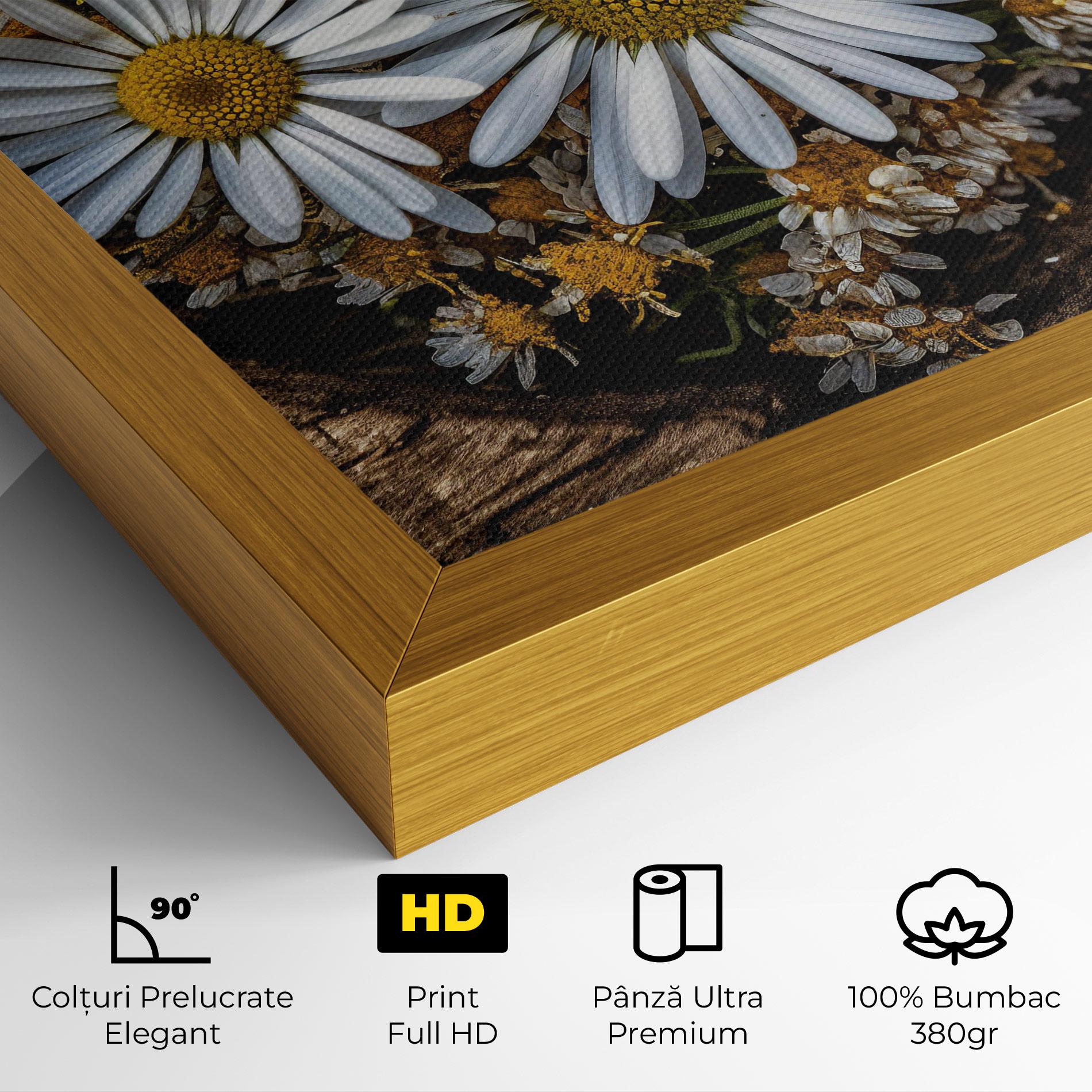 Tablou Canvas Heart Shaped Daisy mockup 4