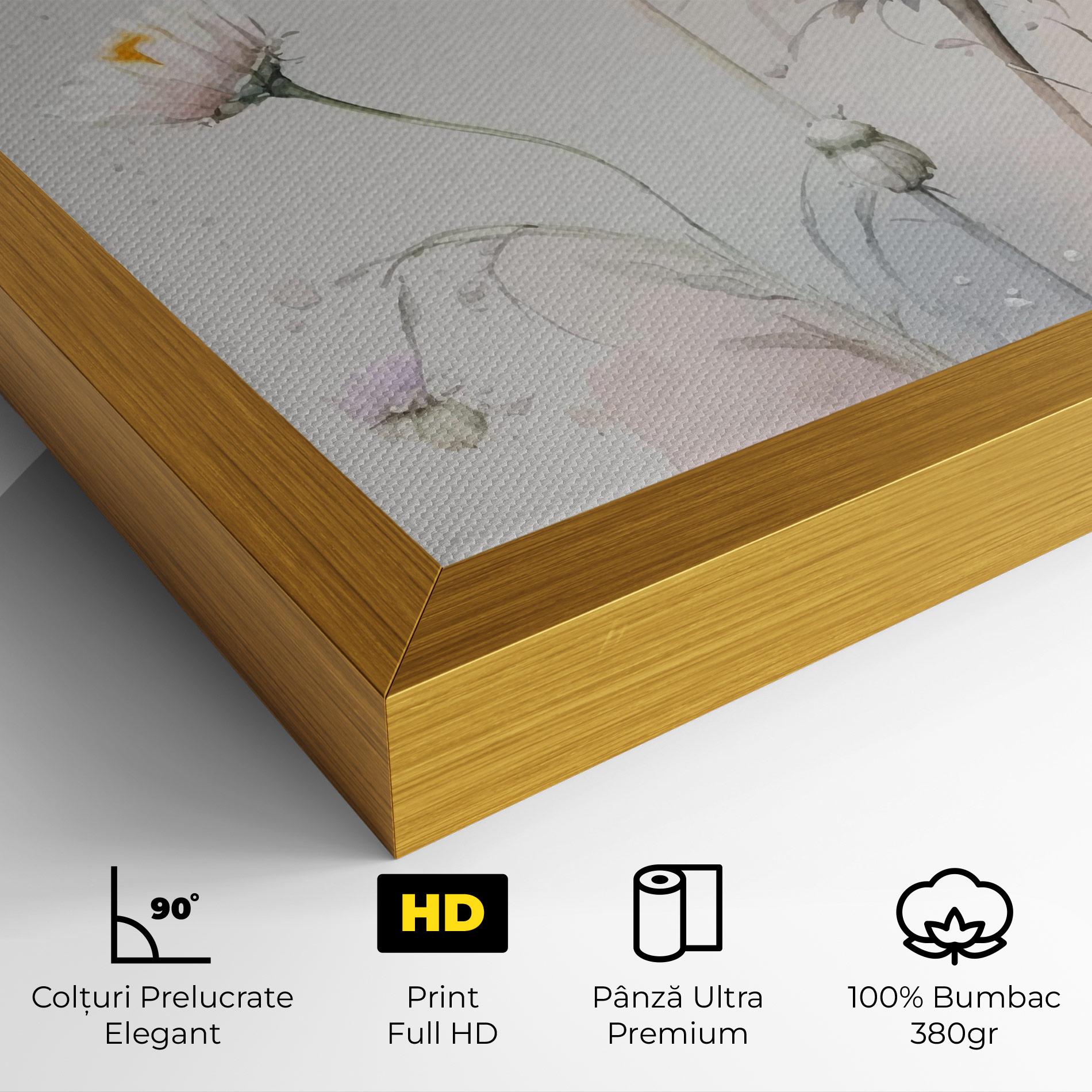 Tablou Canvas White Painted Daisy mockup 4