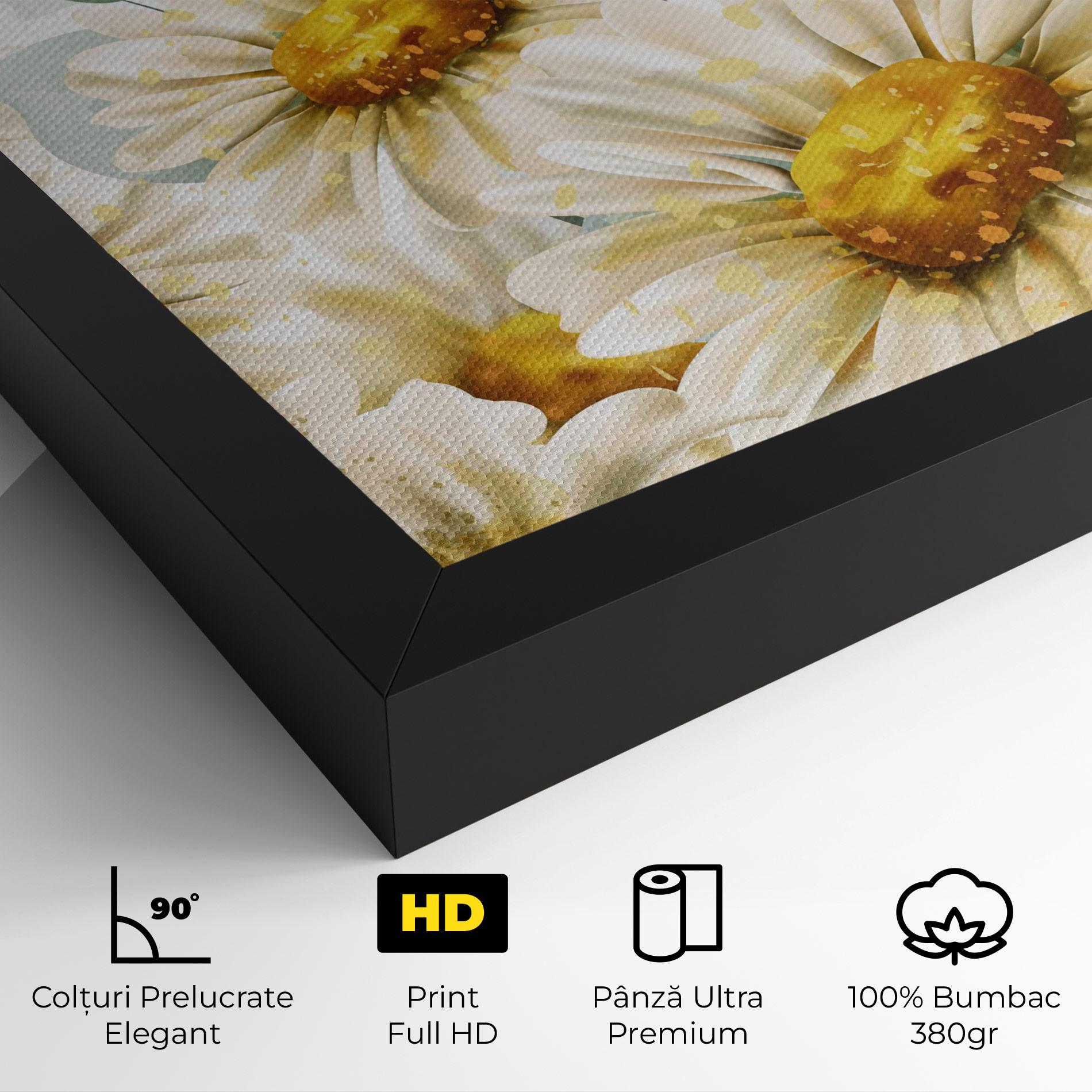 Tablou Canvas Beautiful Daisy Art mockup 4