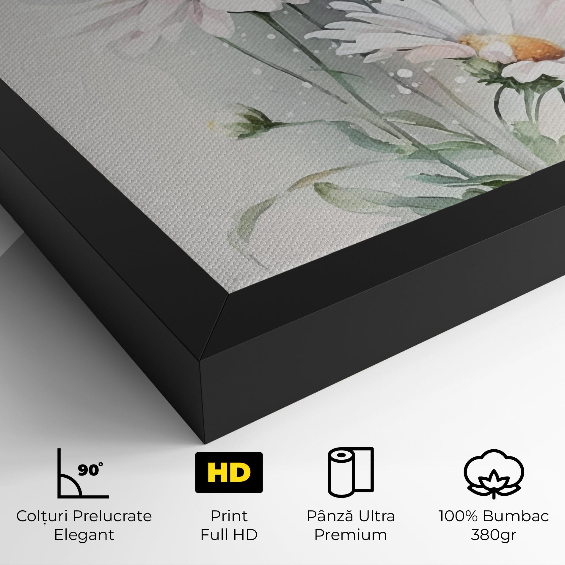 Tablou Canvas Dreamy White Daisy mockup 4