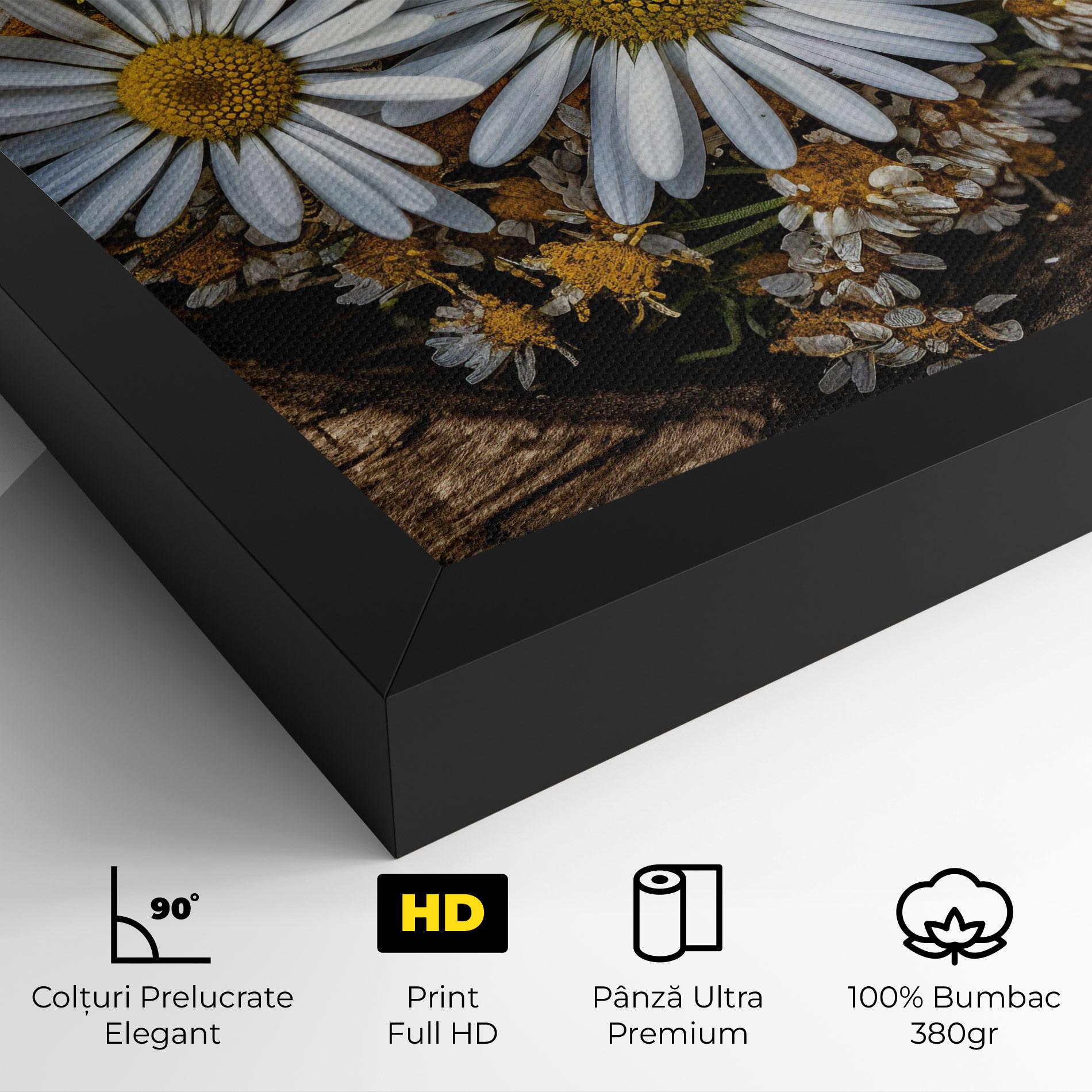 Tablou Canvas Heart Shaped Daisy mockup 4