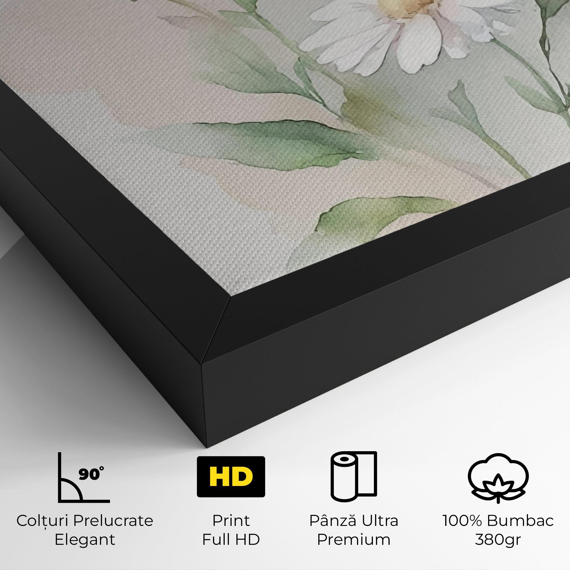 Tablou Canvas Painted Pretty Daisy mockup 4