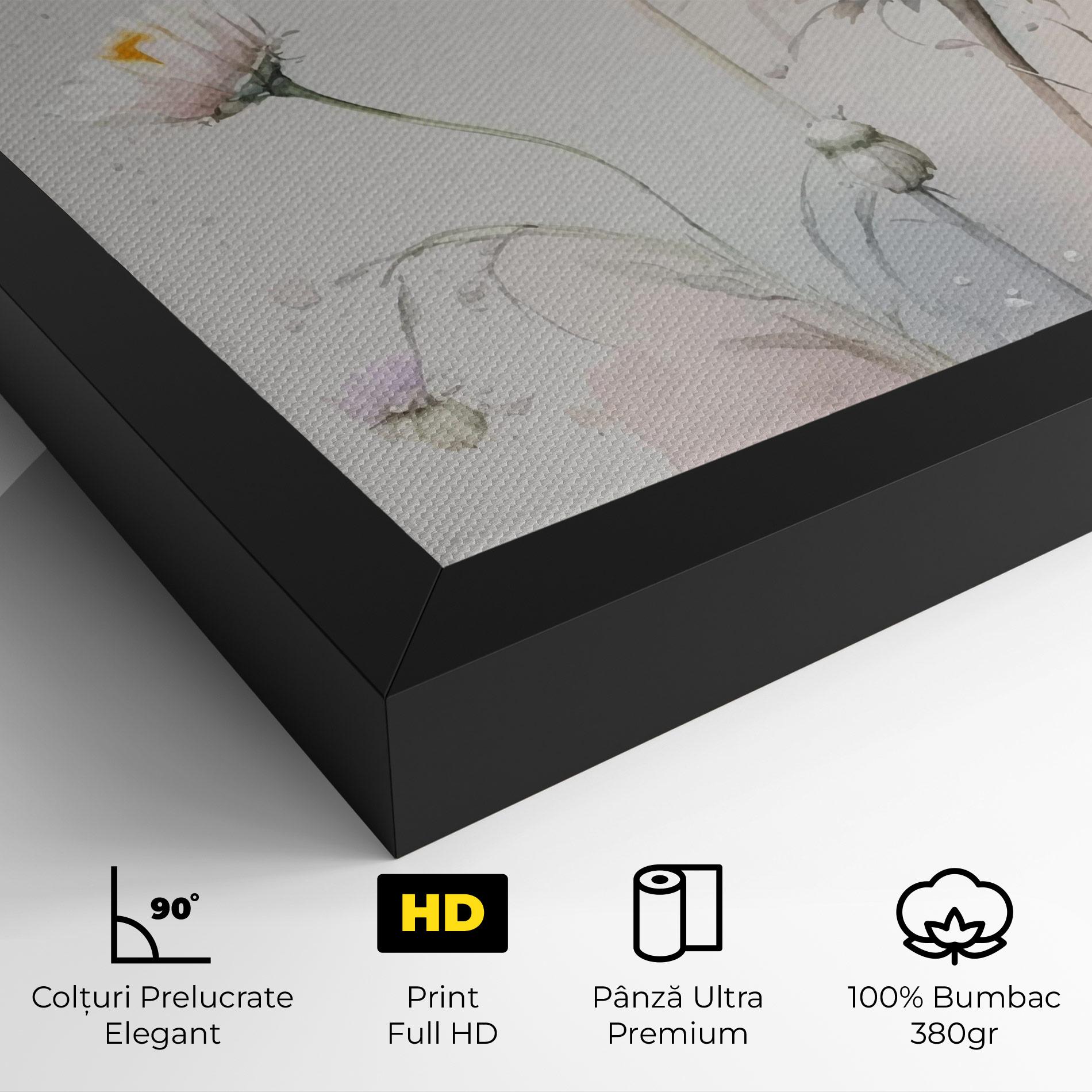 Tablou Canvas White Painted Daisy mockup 4