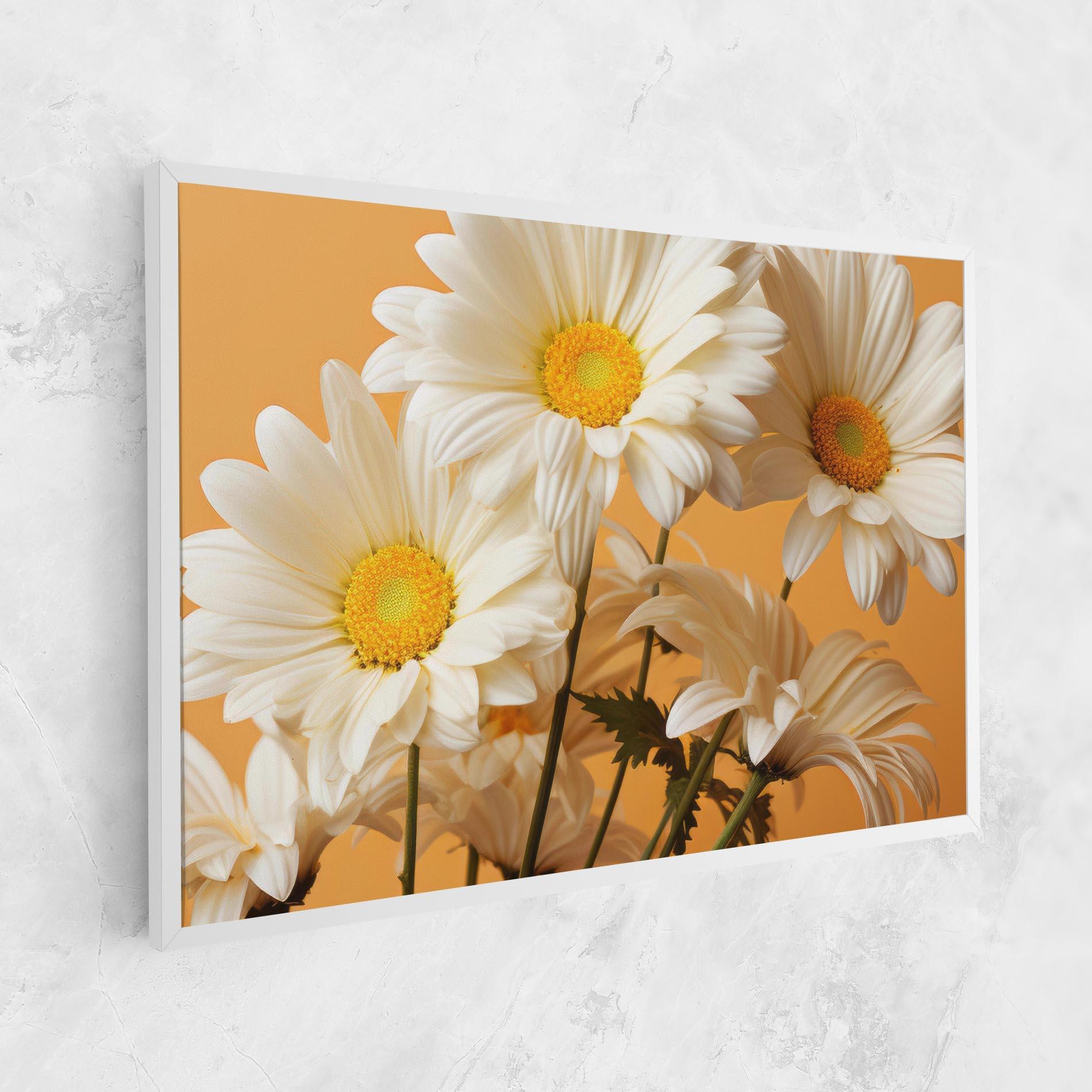 Tablou Canvas Daisy On Orange mockup 1