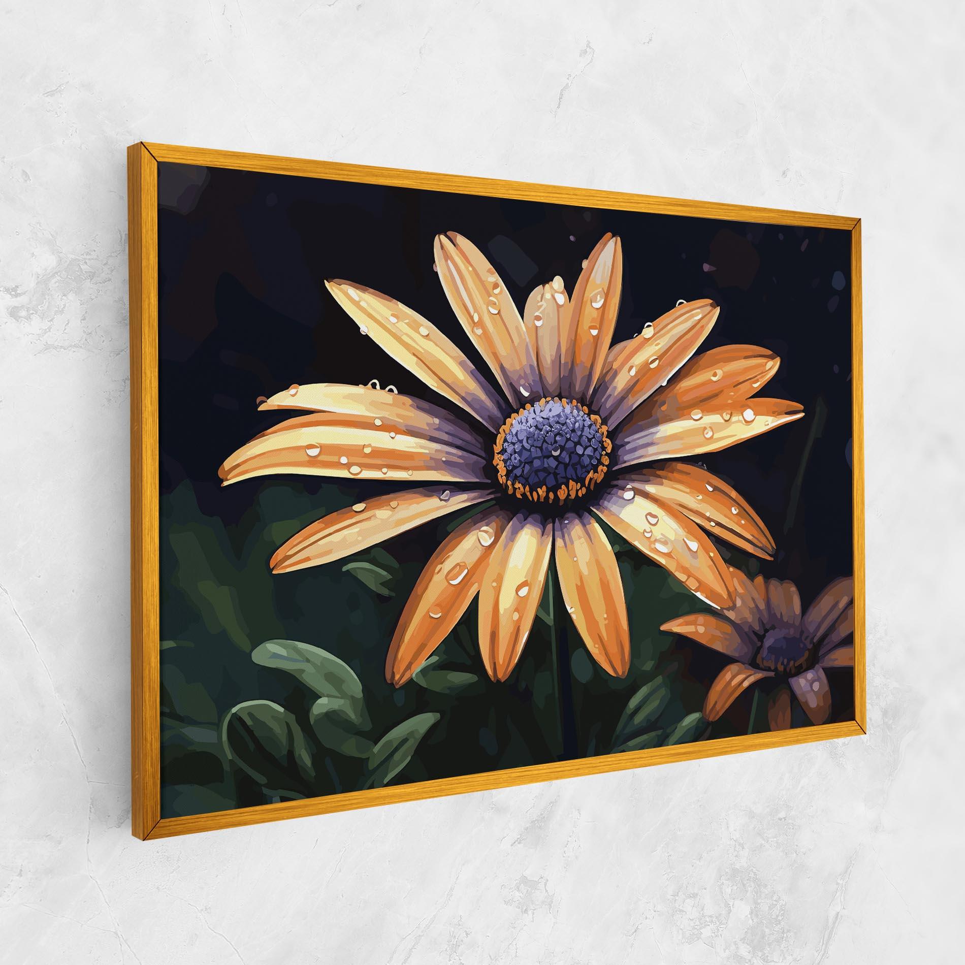 Tablou Canvas Orange Pretty Daisy mockup 1
